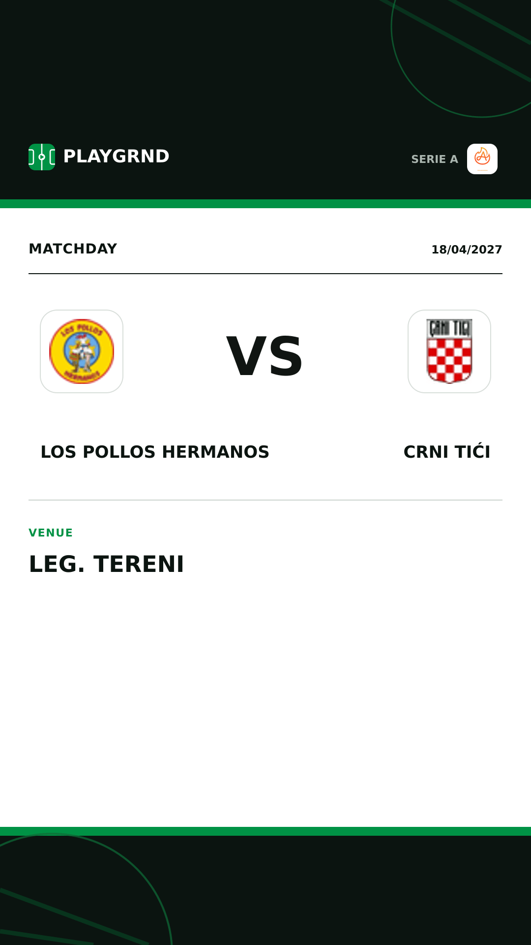Instagram artwork: Los Pollos Hermanos vs Crni Tići
