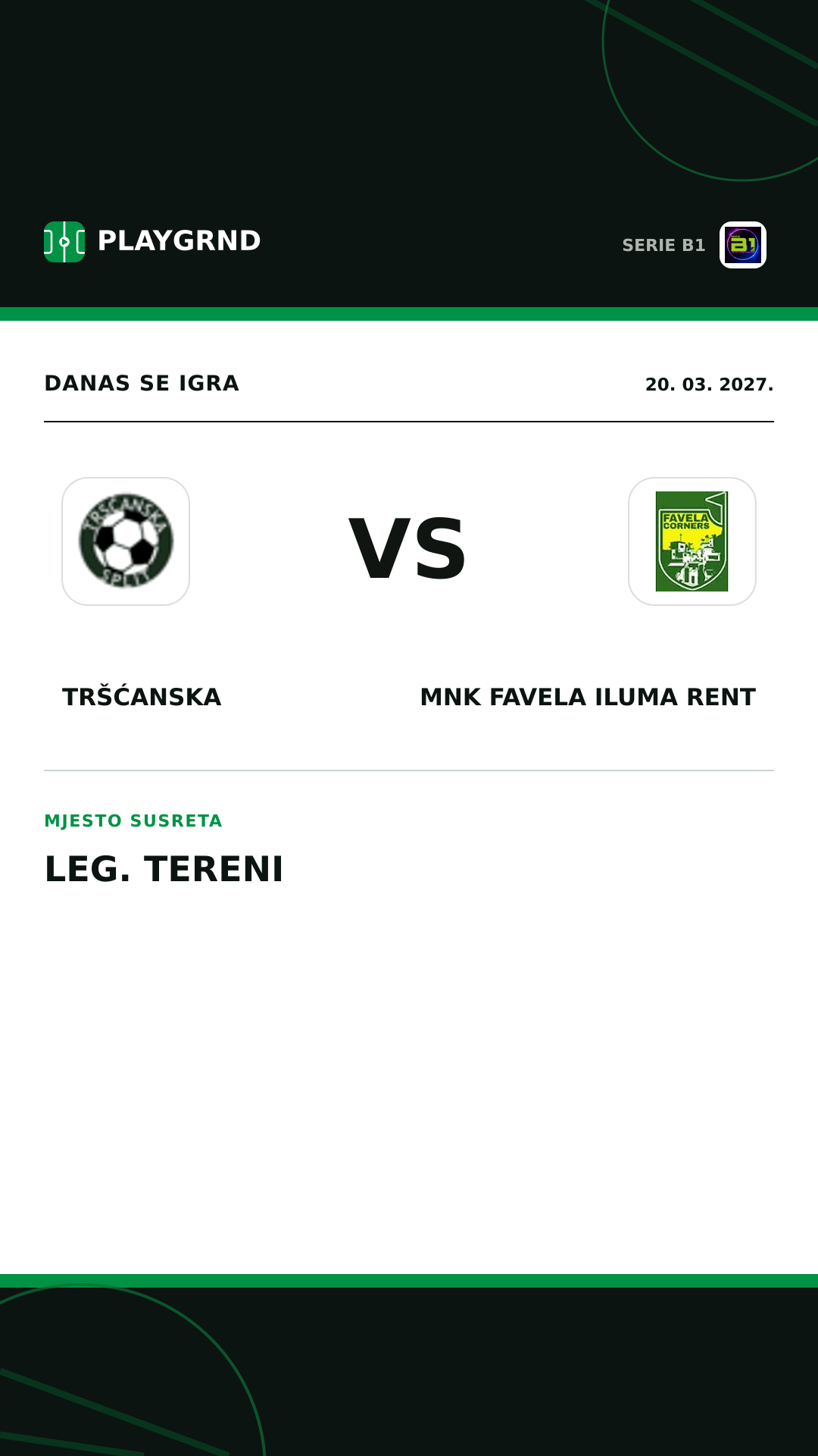 Instagram slika: Tršćanska vs MNK Favela Iluma Rent