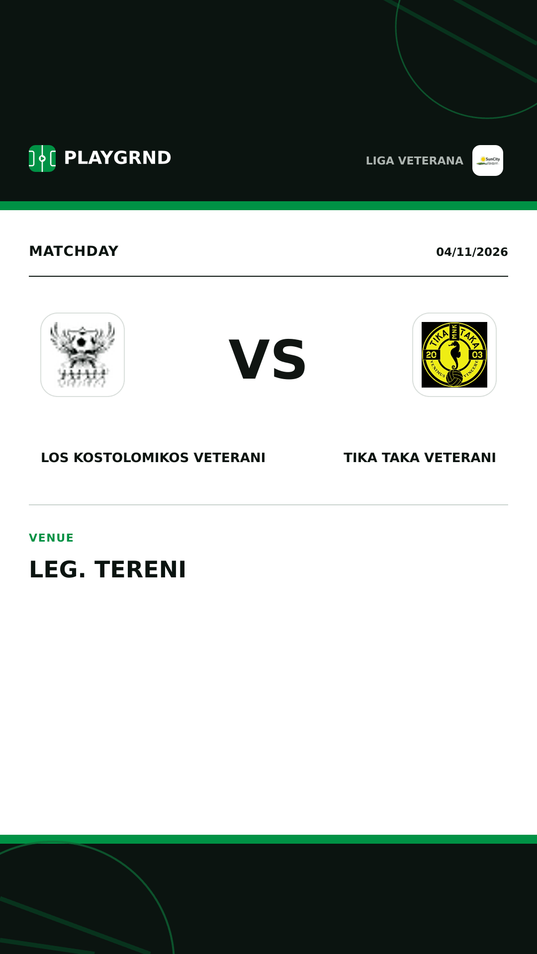 Instagram artwork: Los Kostolomikos Veterani vs Tika Taka Veterani