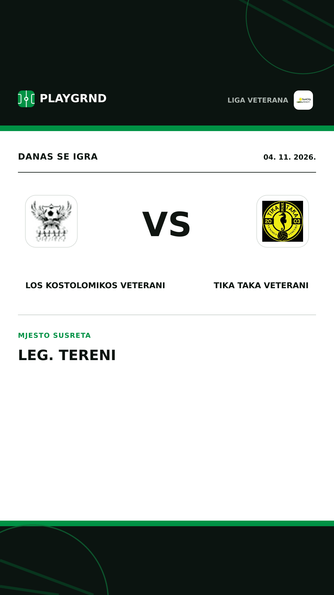 Instagram slika: Los Kostolomikos Veterani vs Tika Taka Veterani