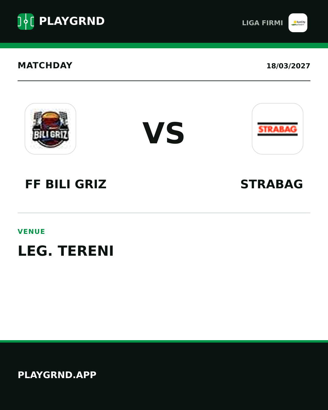 Instagram artwork: FF Bili Griz vs Strabag