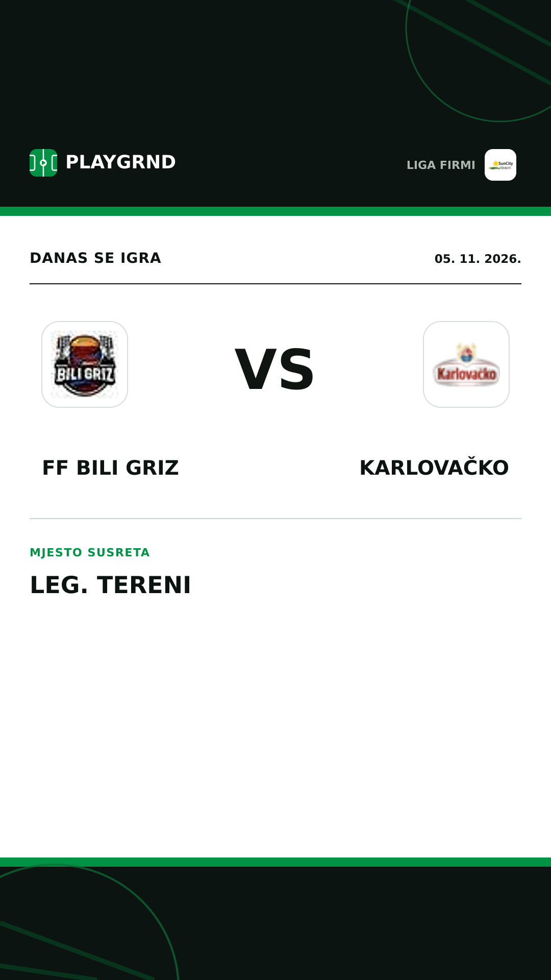 Instagram slika: FF Bili Griz vs Karlovačko