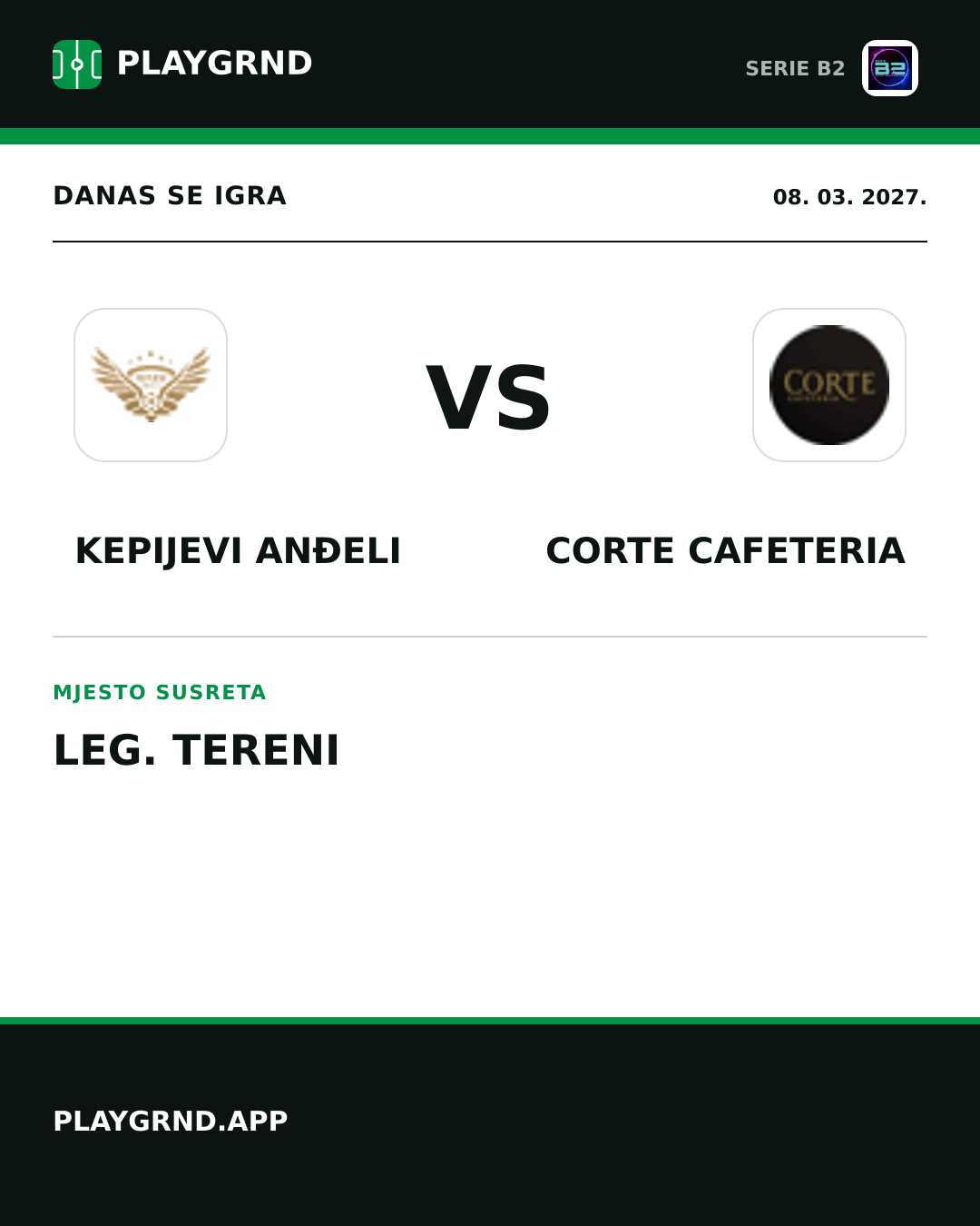Instagram slika: Kepijevi Anđeli vs Corte Cafeteria