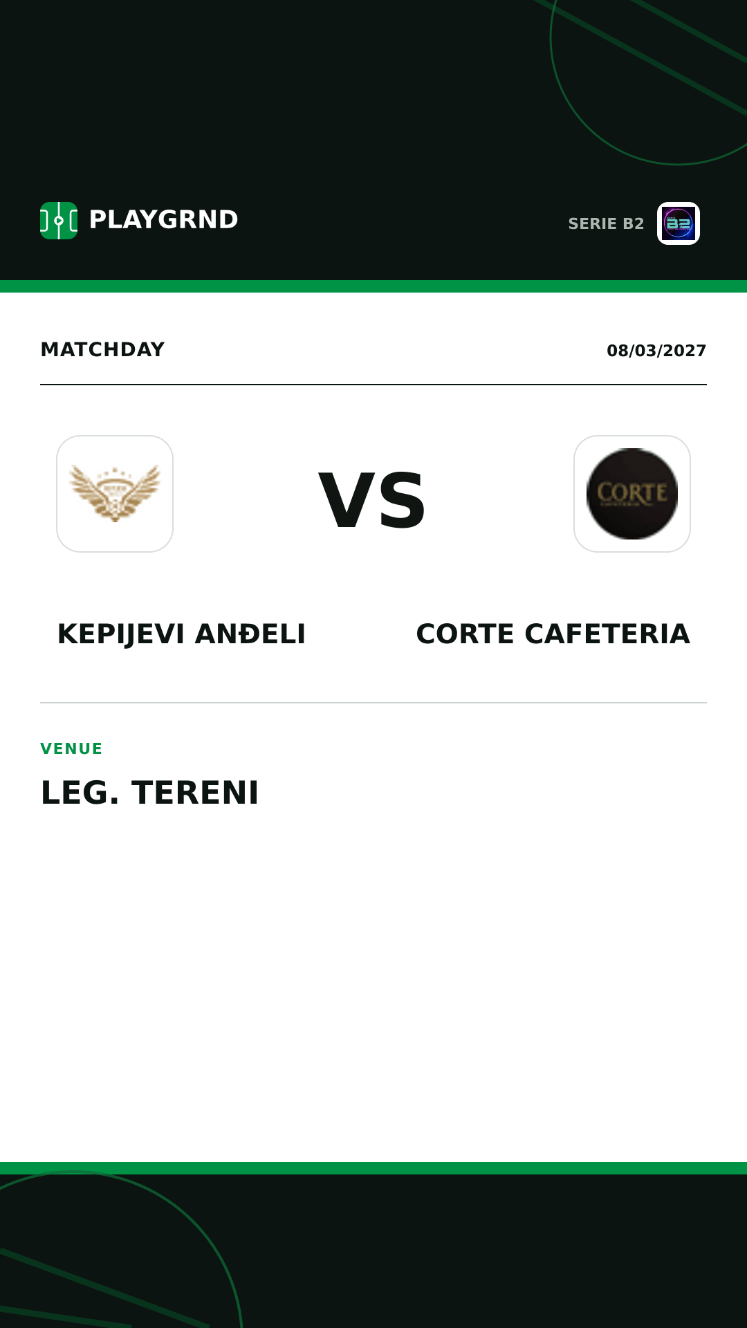 Instagram artwork: Kepijevi Anđeli vs Corte Cafeteria
