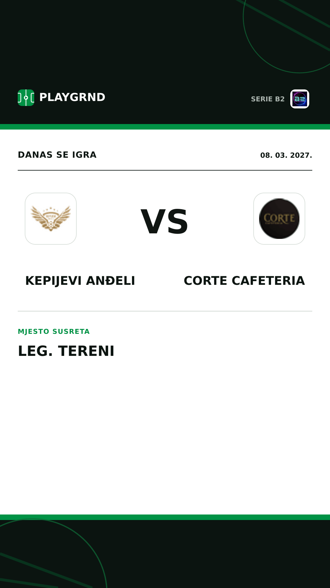 Instagram slika: Kepijevi Anđeli vs Corte Cafeteria