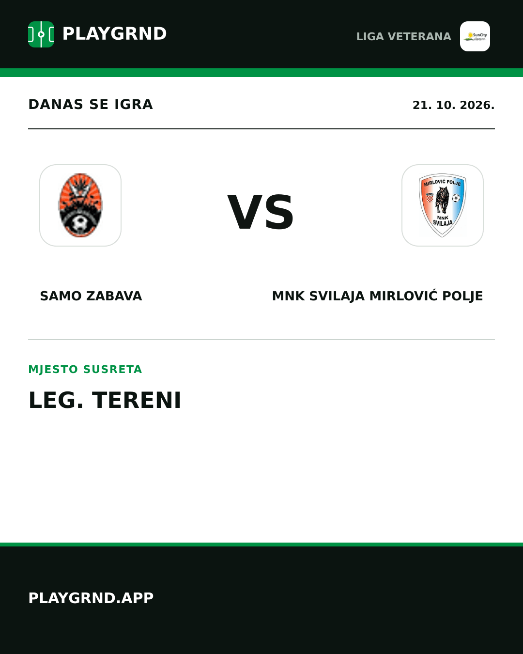 Instagram slika: Samo Zabava vs MNK Svilaja Mirlović Polje