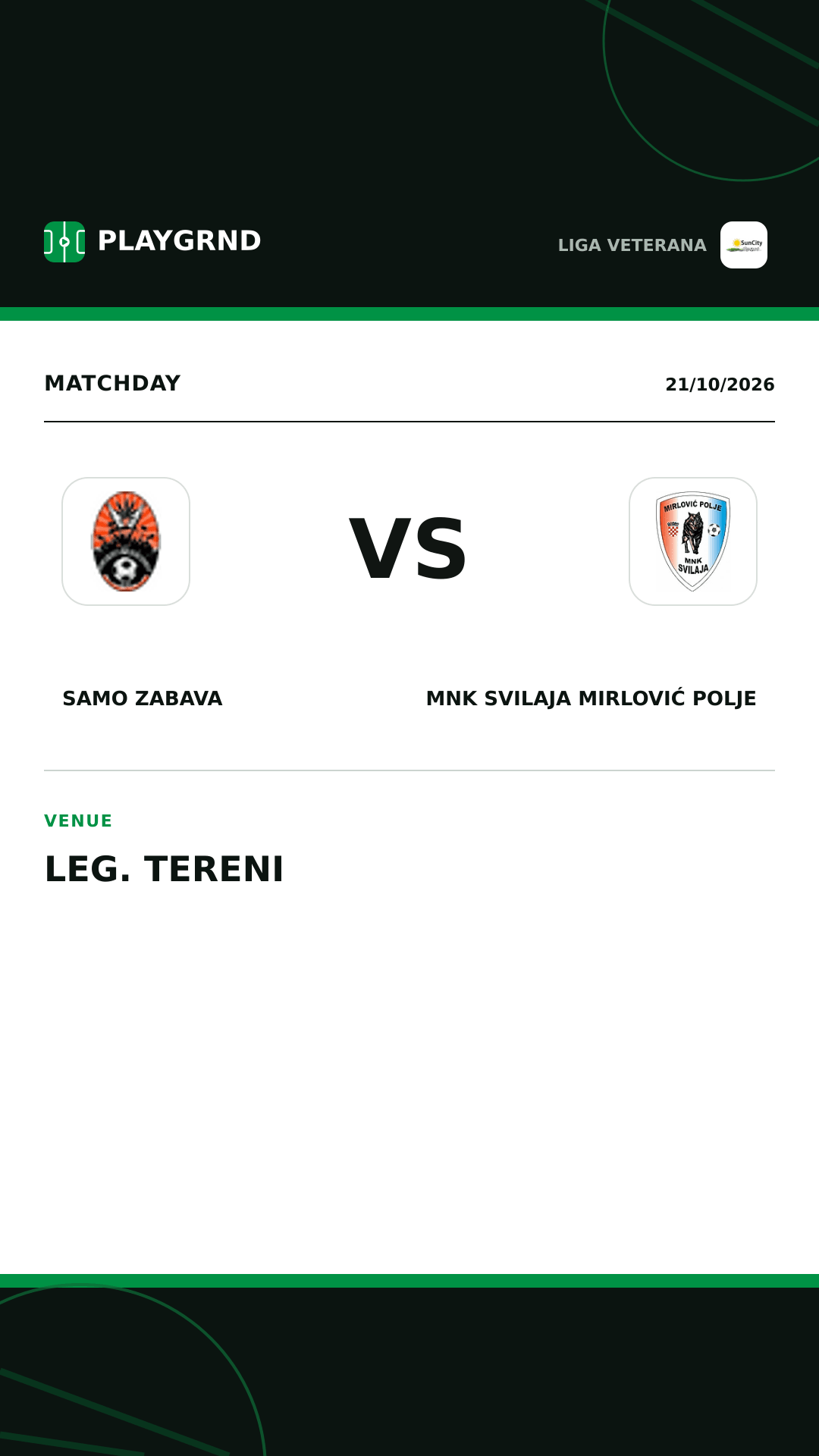 Instagram artwork: Samo Zabava vs MNK Svilaja Mirlović Polje