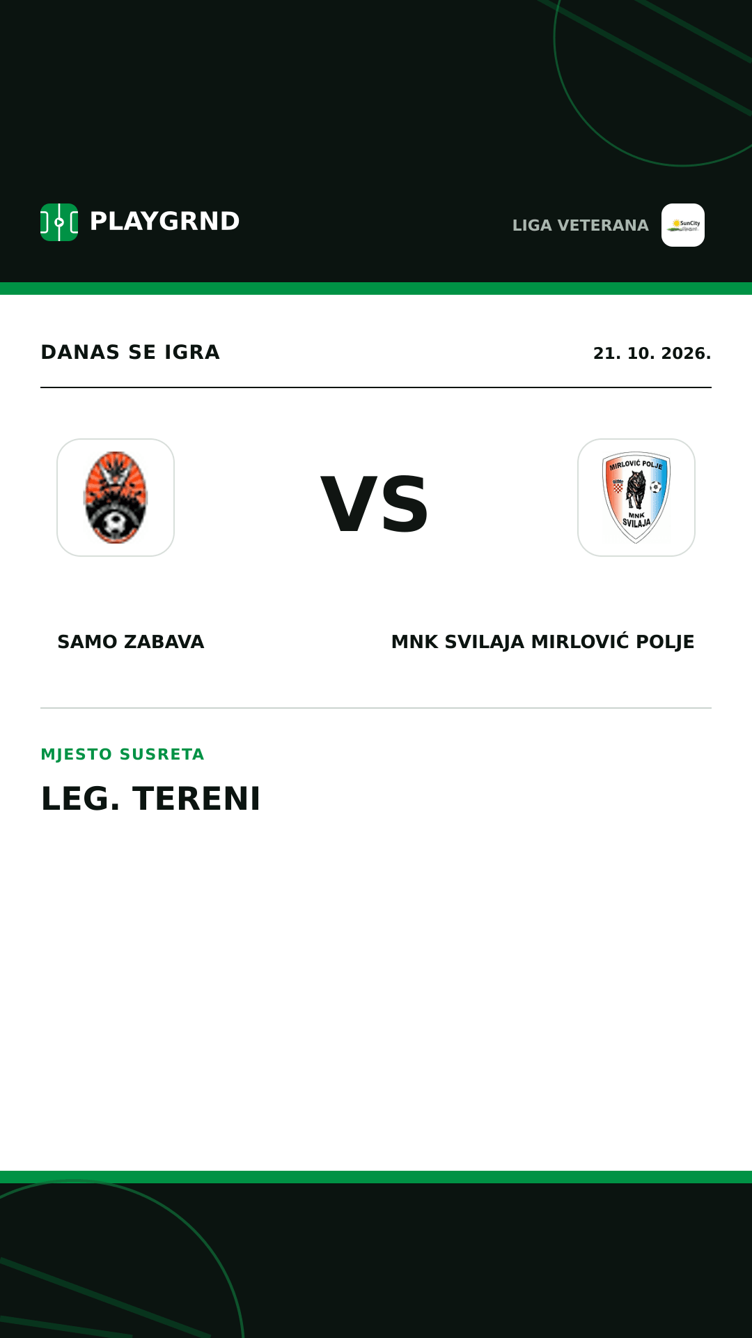 Instagram slika: Samo Zabava vs MNK Svilaja Mirlović Polje