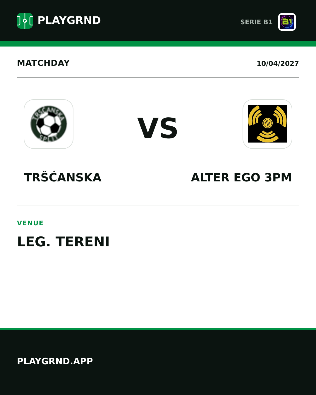 Instagram artwork: Tršćanska vs Alter Ego 3PM