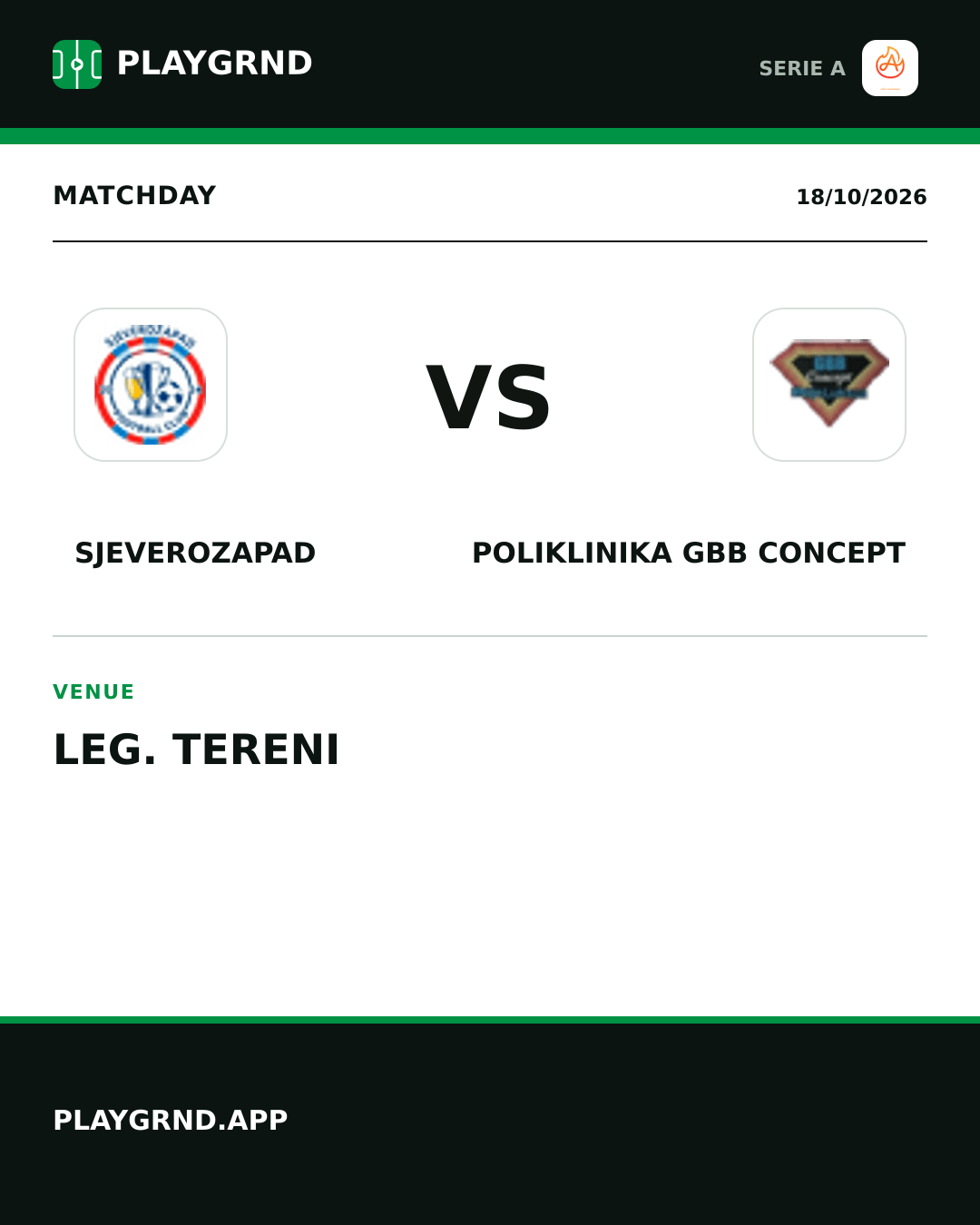 Instagram artwork: Sjeverozapad vs Poliklinika Gbb Concept