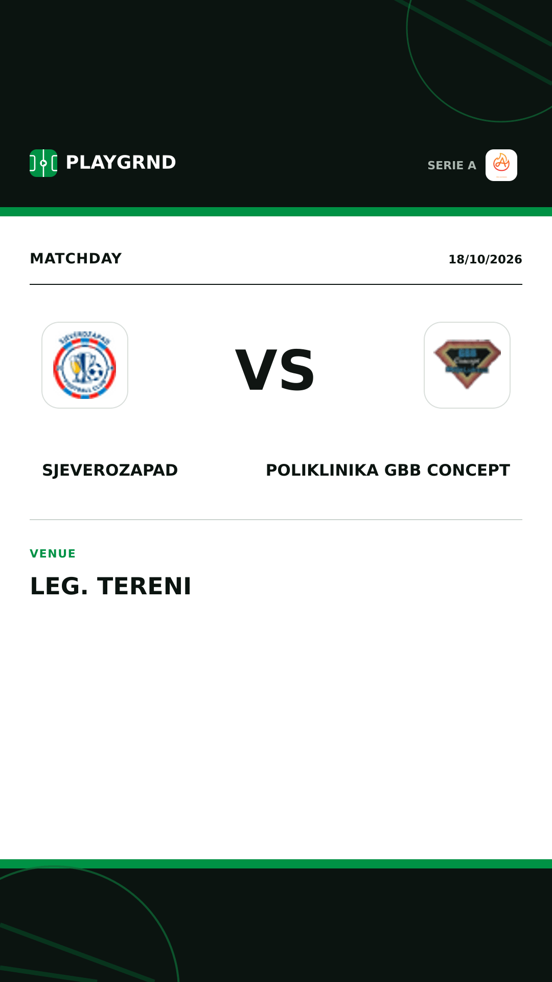 Instagram artwork: Sjeverozapad vs Poliklinika Gbb Concept