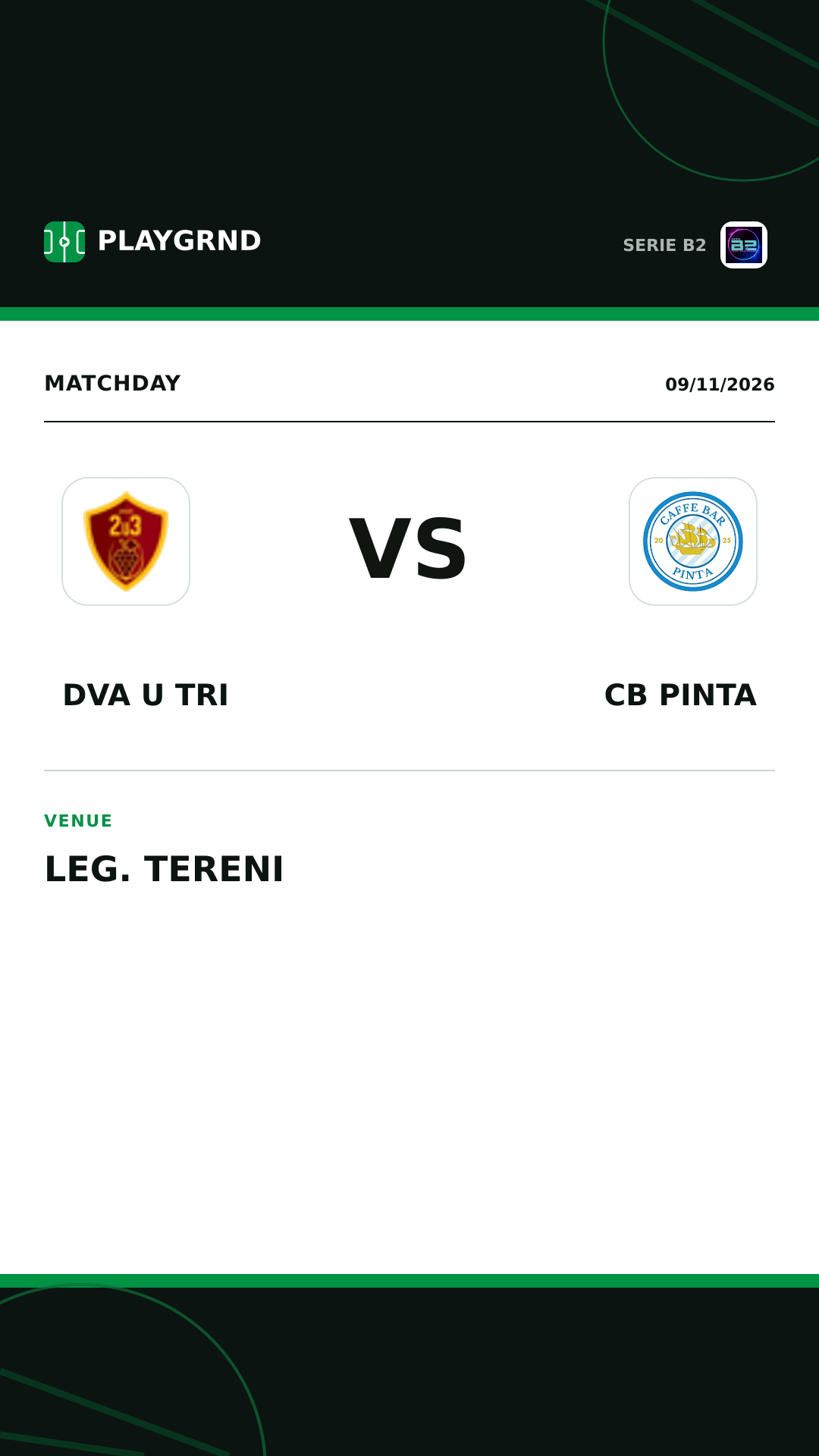 Instagram artwork: Dva U Tri vs CB Pinta