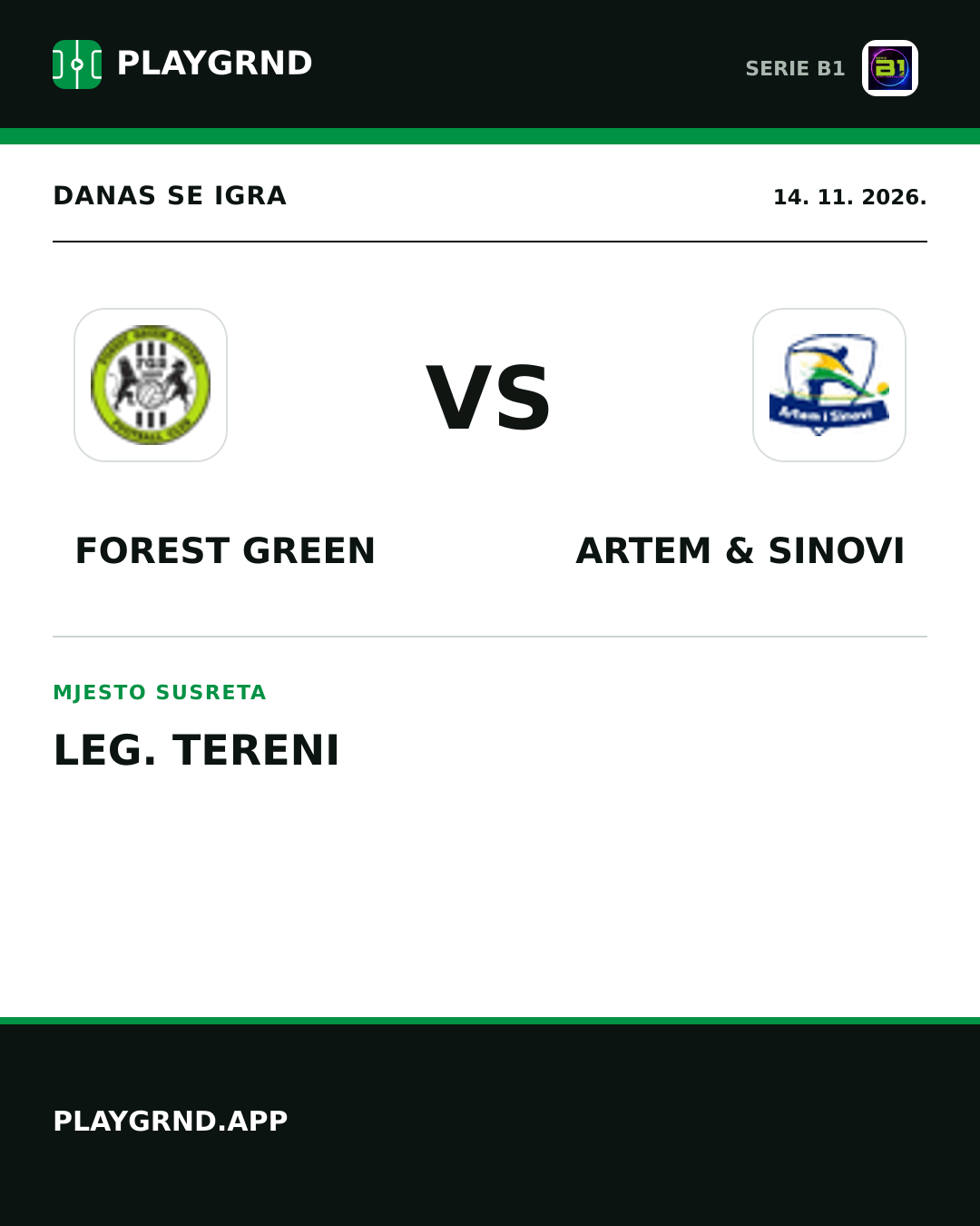 Instagram slika: Forest Green vs Artem & Sinovi