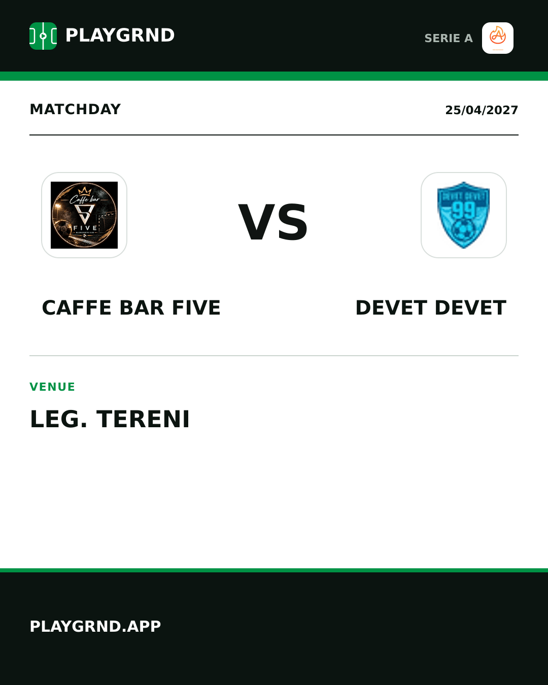 Instagram artwork: Caffe Bar Five vs Devet Devet