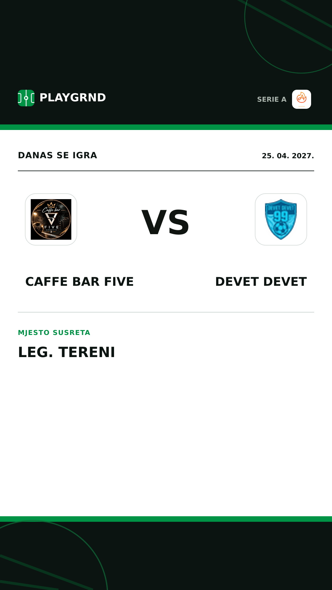 Instagram slika: Caffe Bar Five vs Devet Devet