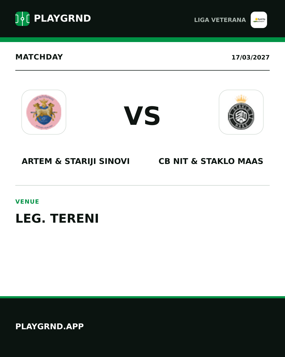 Instagram artwork: Artem & Stariji Sinovi vs CB Nit & Staklo Maas