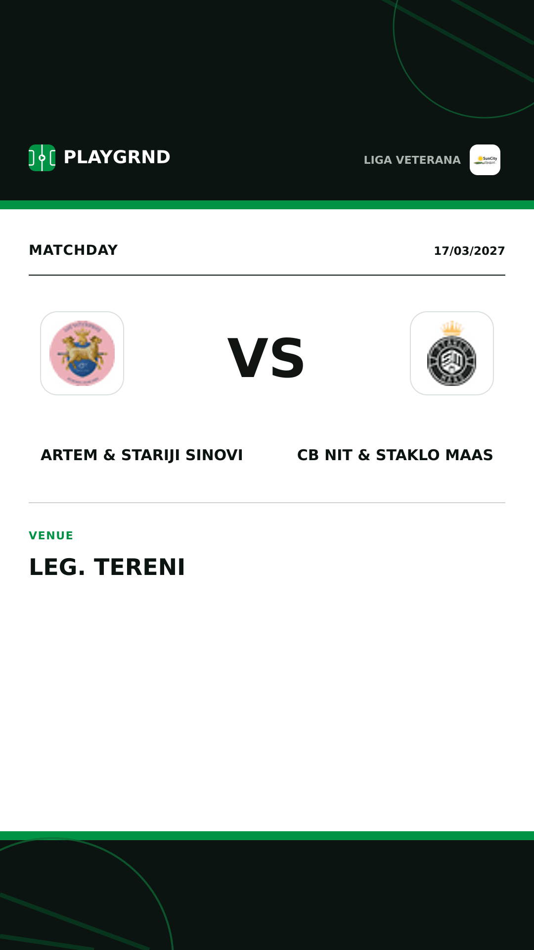 Instagram artwork: Artem & Stariji Sinovi vs CB Nit & Staklo Maas