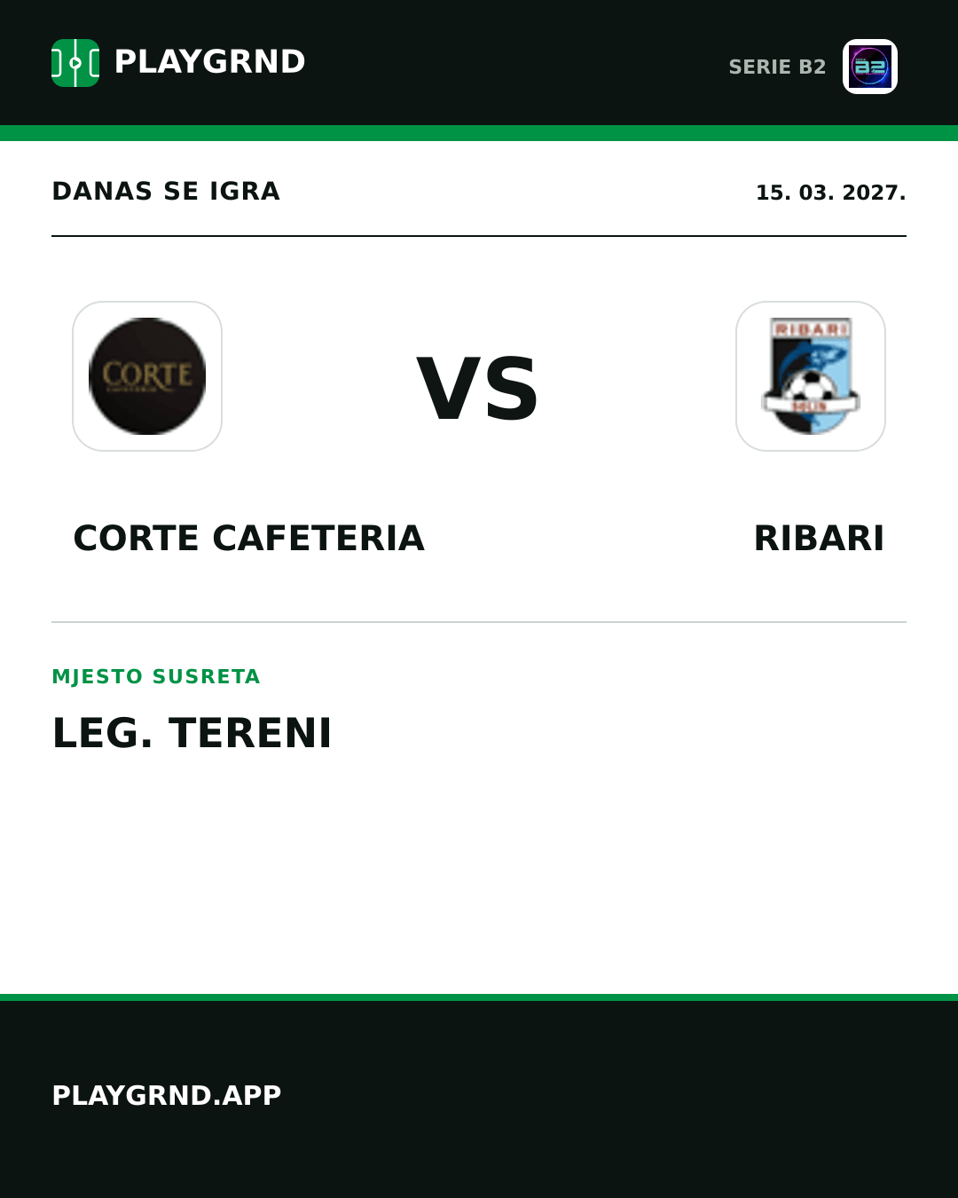 Instagram slika: Corte Cafeteria vs Ribari