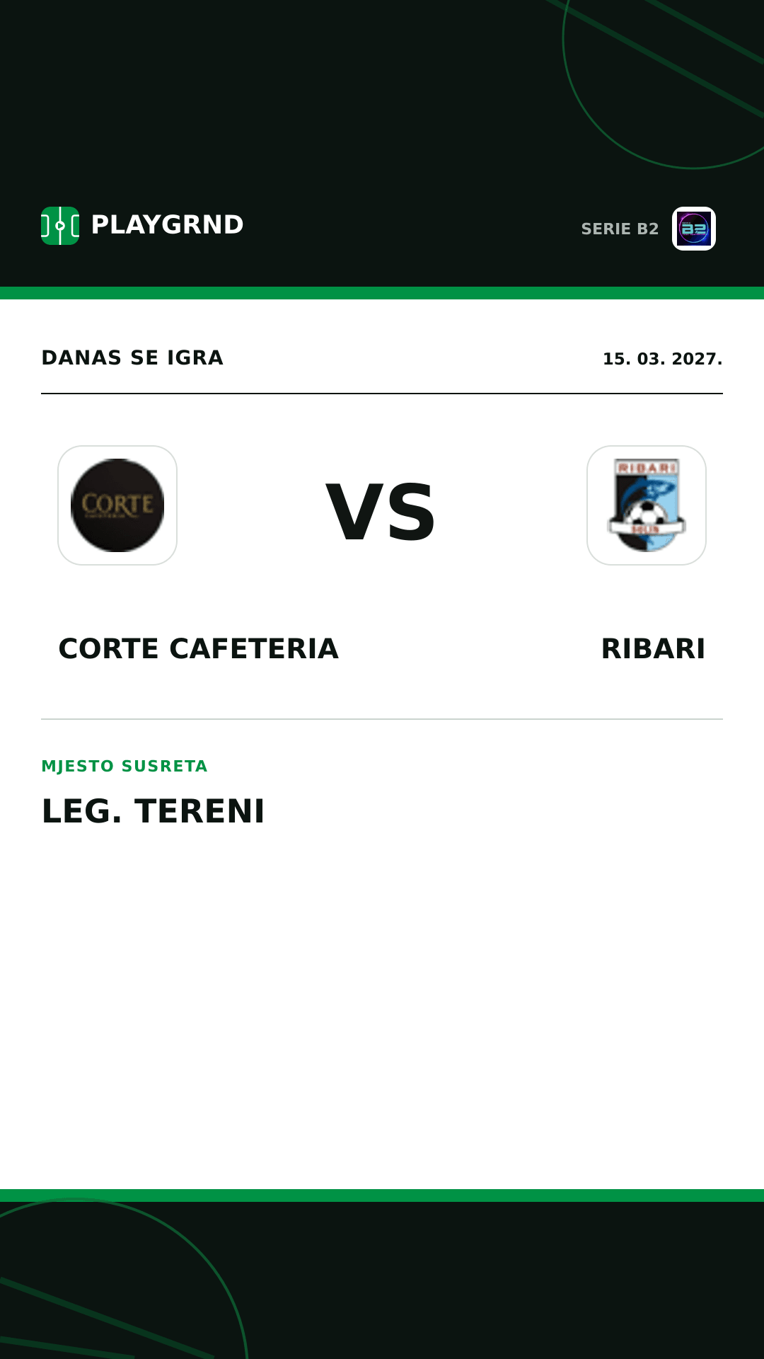 Instagram slika: Corte Cafeteria vs Ribari