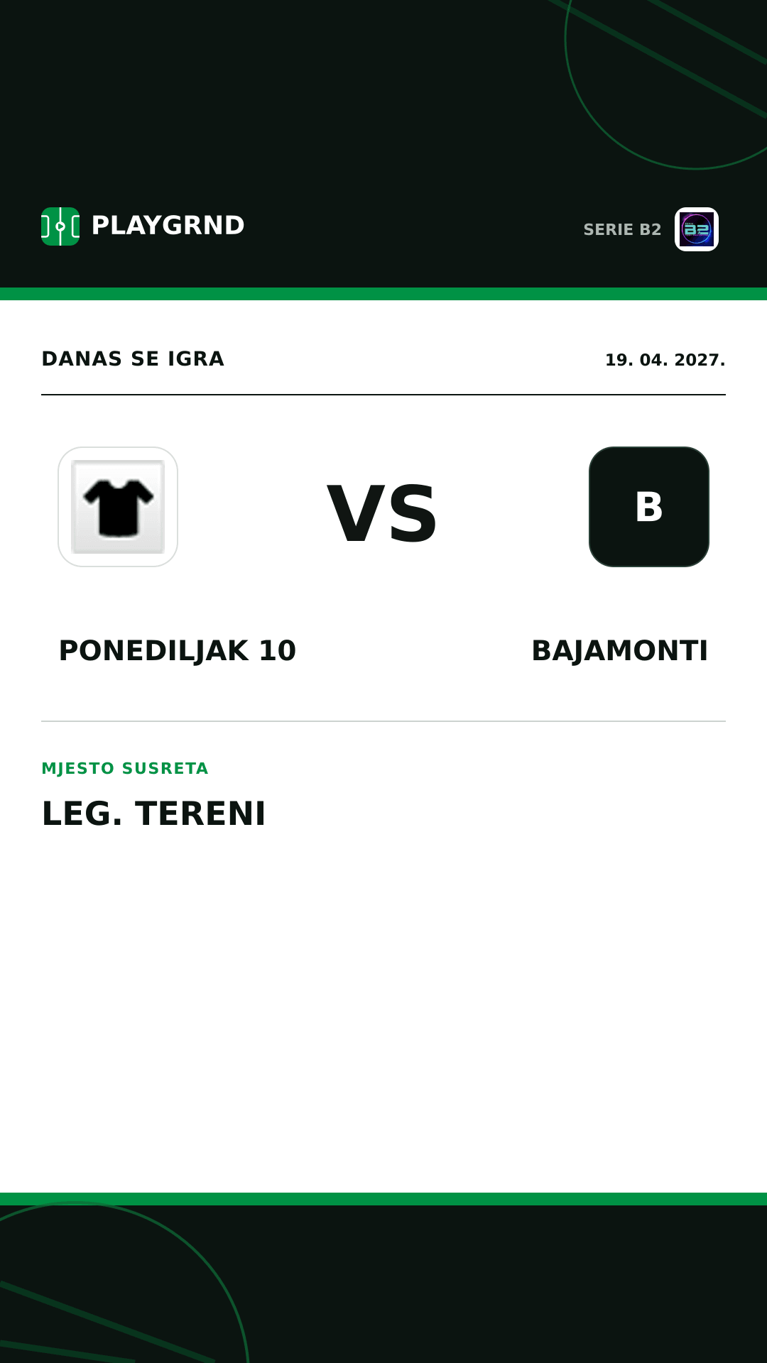 Instagram slika: Ponediljak 10 vs Bajamonti