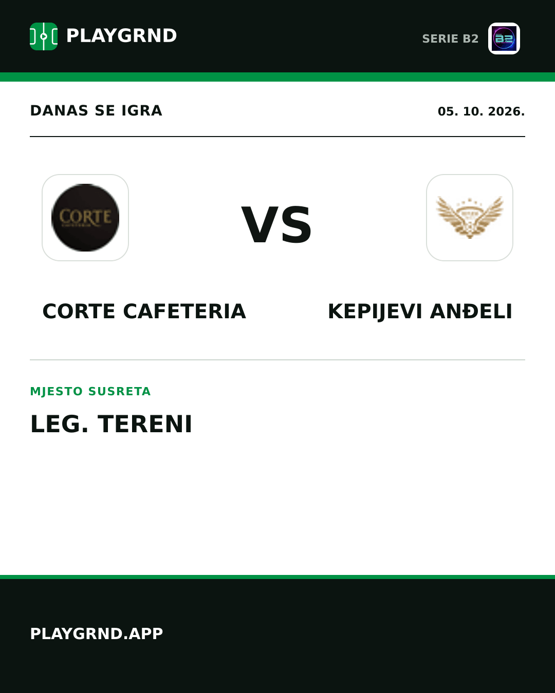 Instagram slika: Corte Cafeteria vs Kepijevi Anđeli