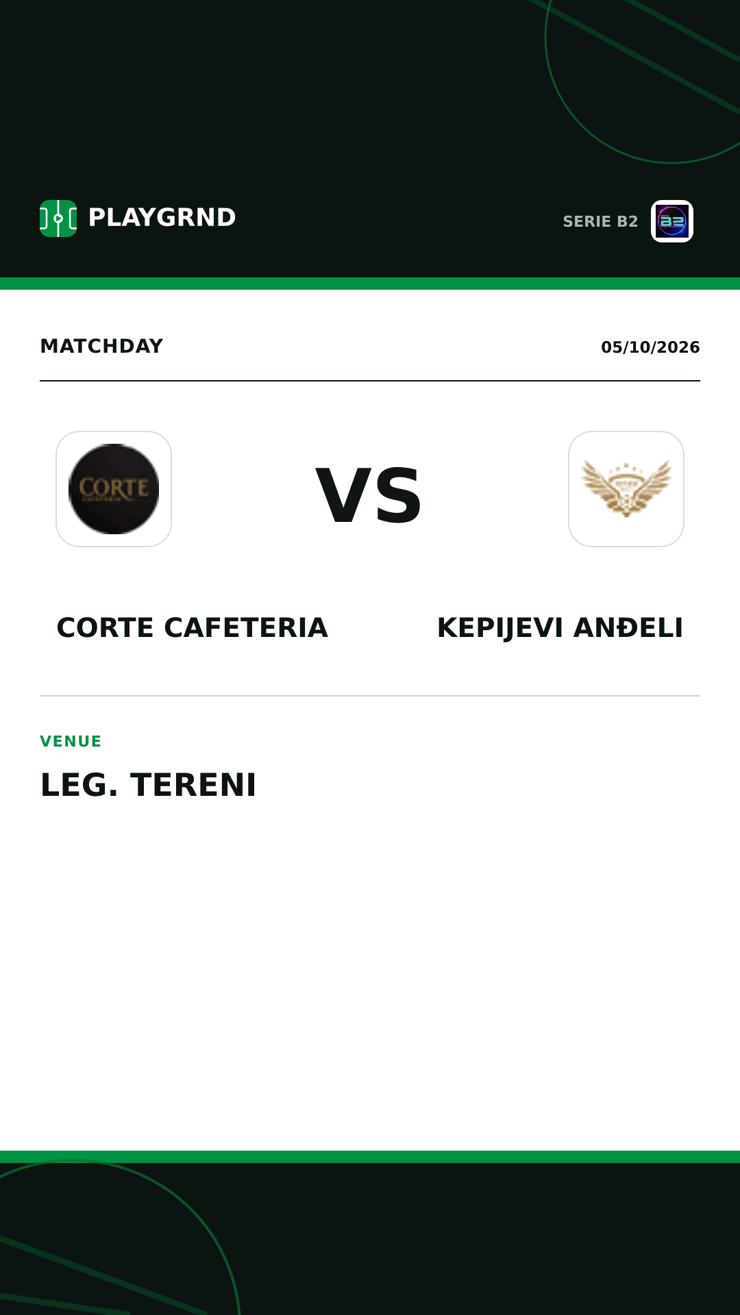 Instagram artwork: Corte Cafeteria vs Kepijevi Anđeli