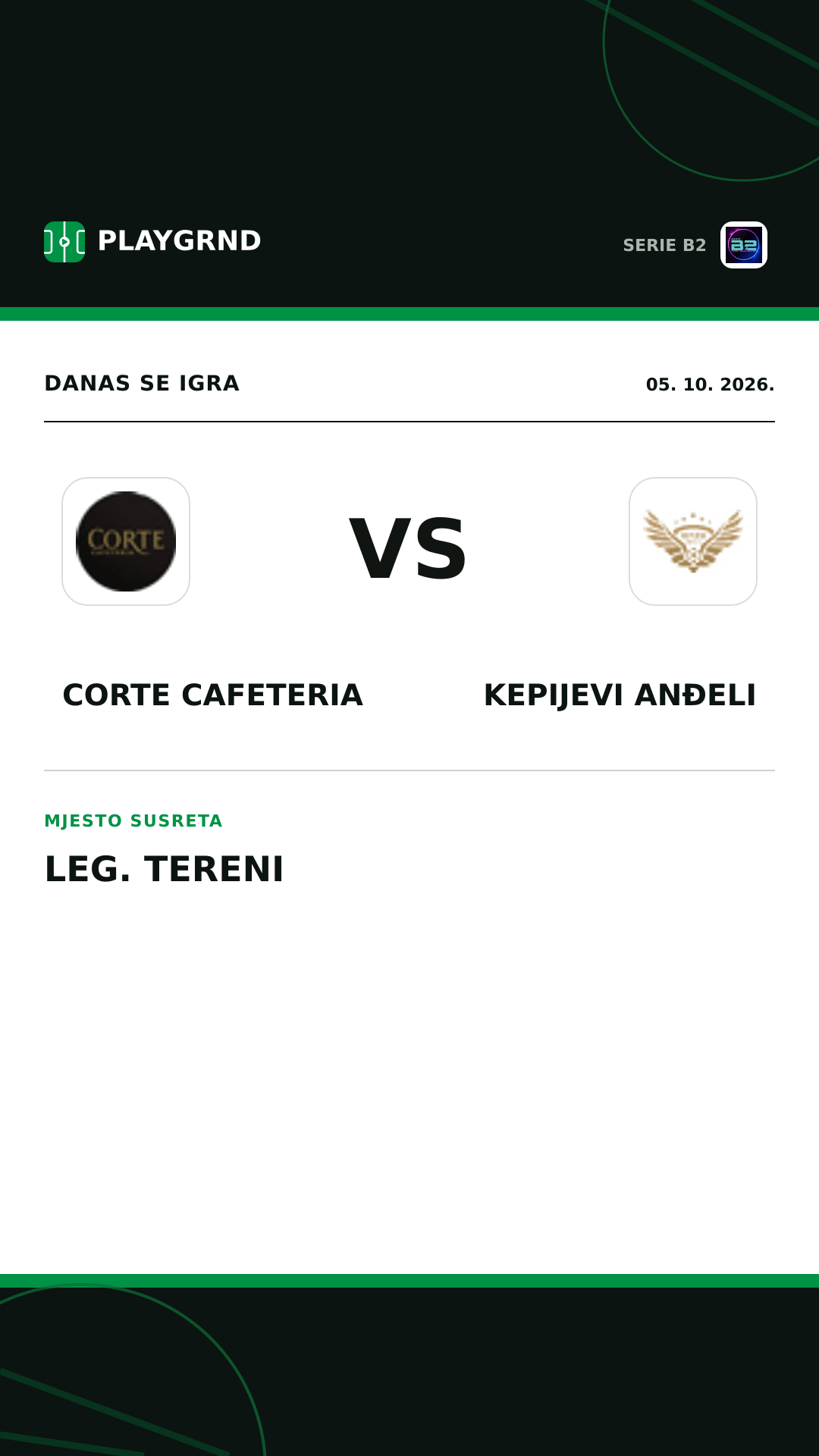 Instagram slika: Corte Cafeteria vs Kepijevi Anđeli