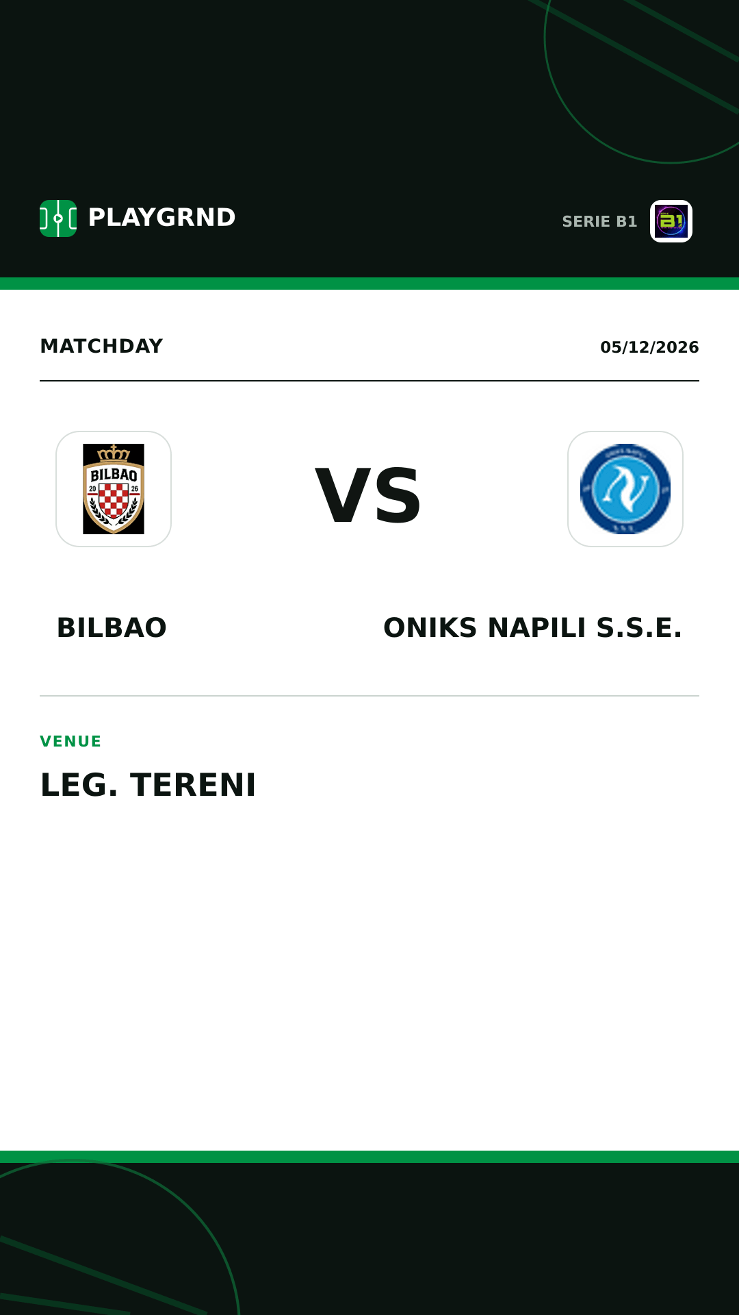 Instagram artwork: Bilbao vs Oniks Napili S.S.E.