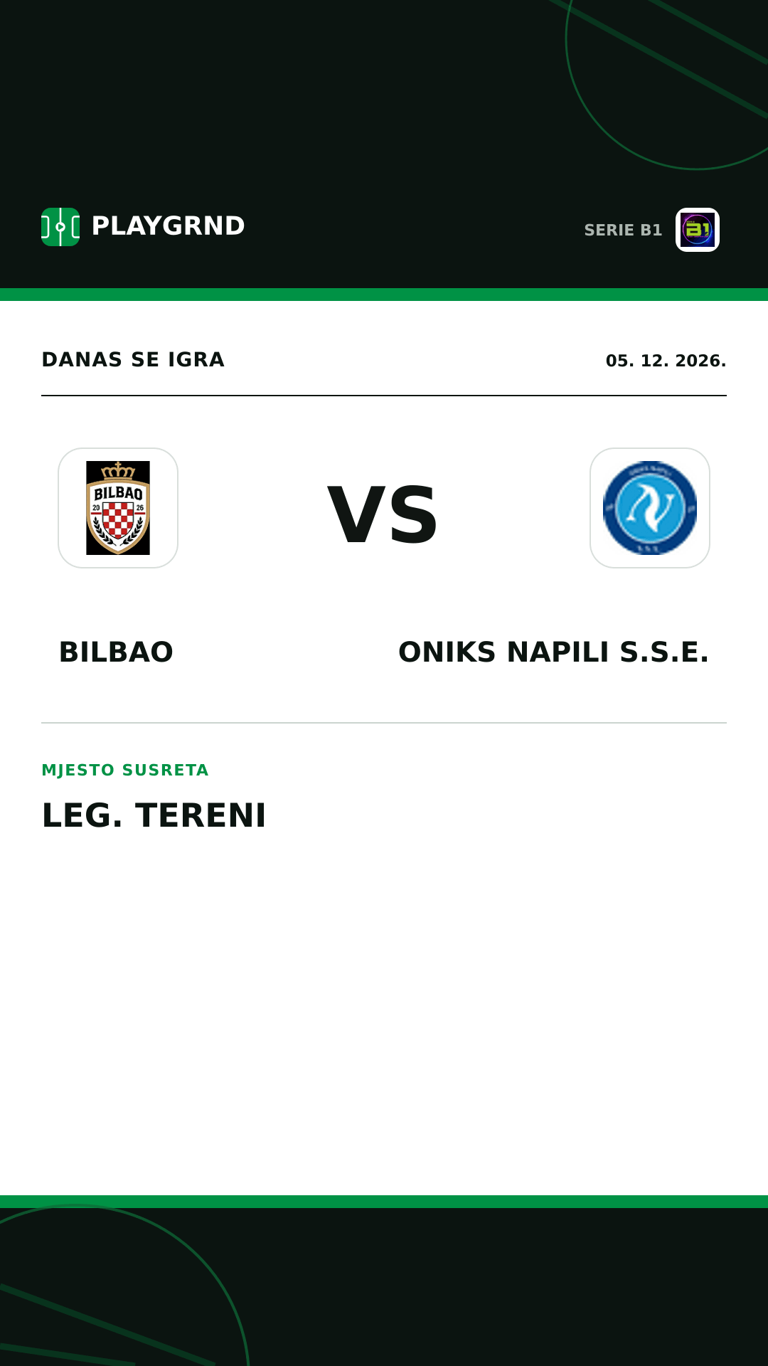 Instagram slika: Bilbao vs Oniks Napili S.S.E.
