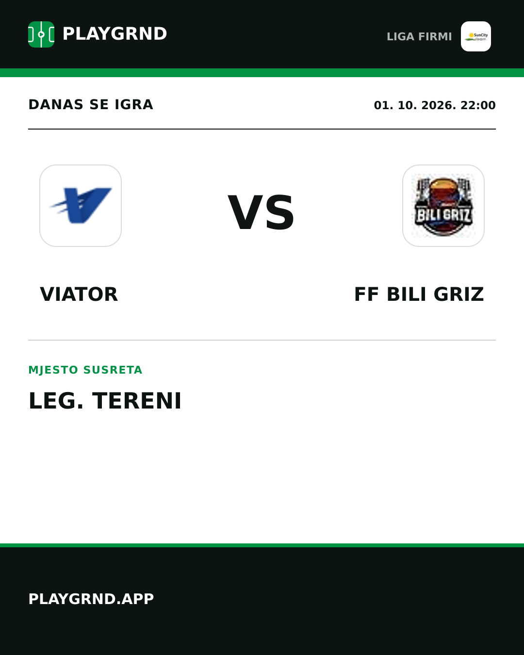 Instagram slika: Viator vs FF Bili Griz