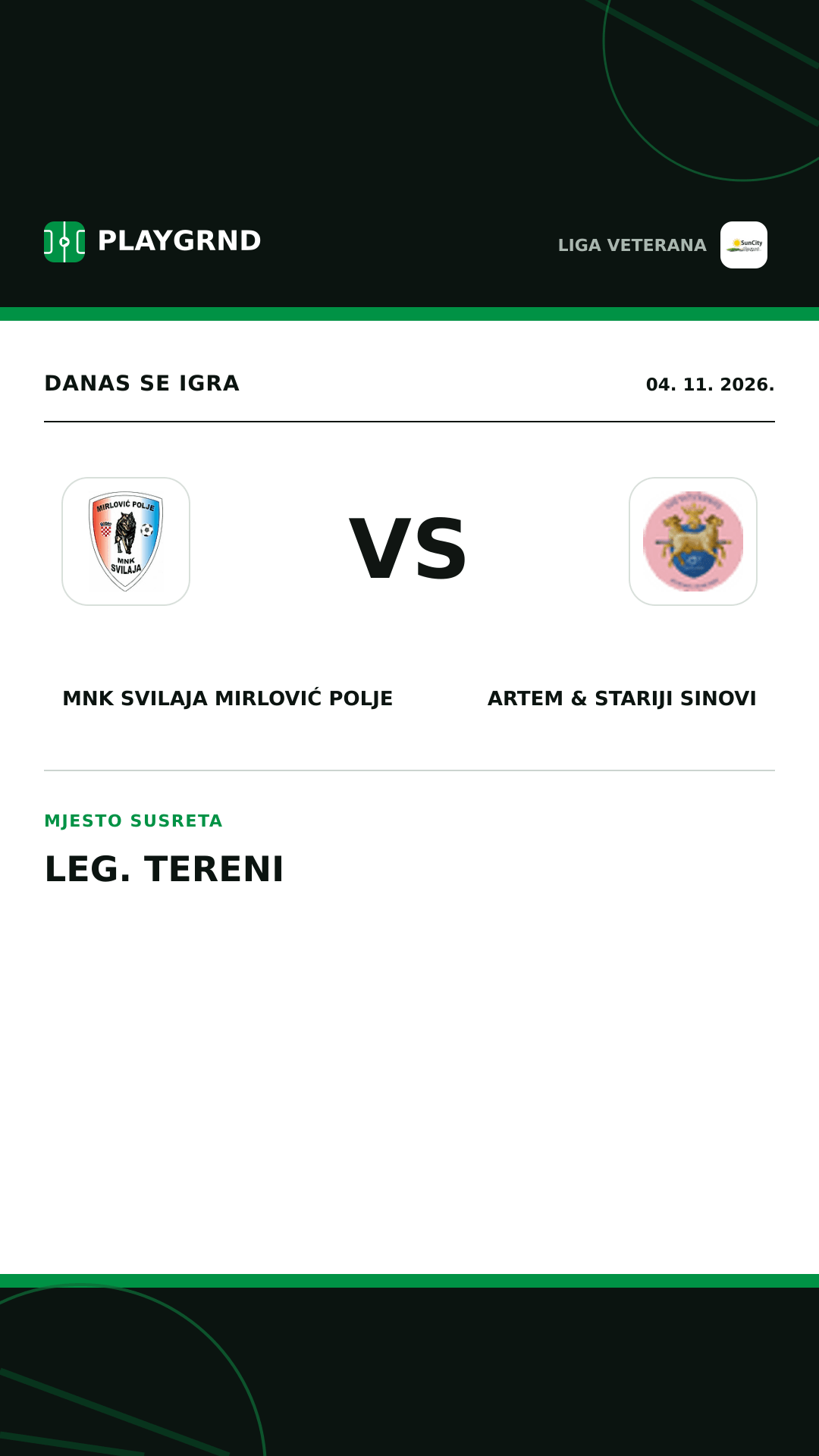 Instagram slika: MNK Svilaja Mirlović Polje vs Artem & Stariji Sinovi