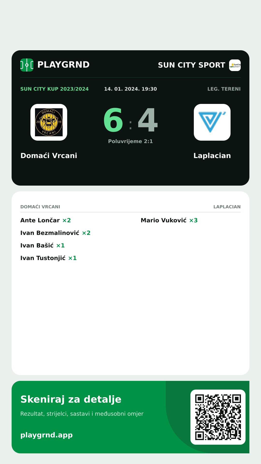Story slika: Domaći Vrcani 6:4 Laplacian