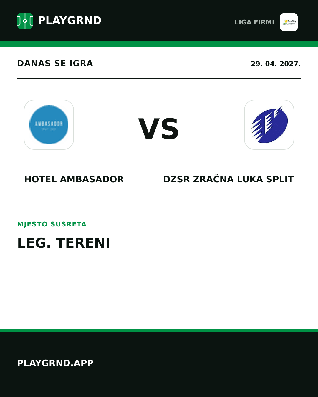 Instagram slika: Hotel Ambasador vs DZSR Zračna Luka Split