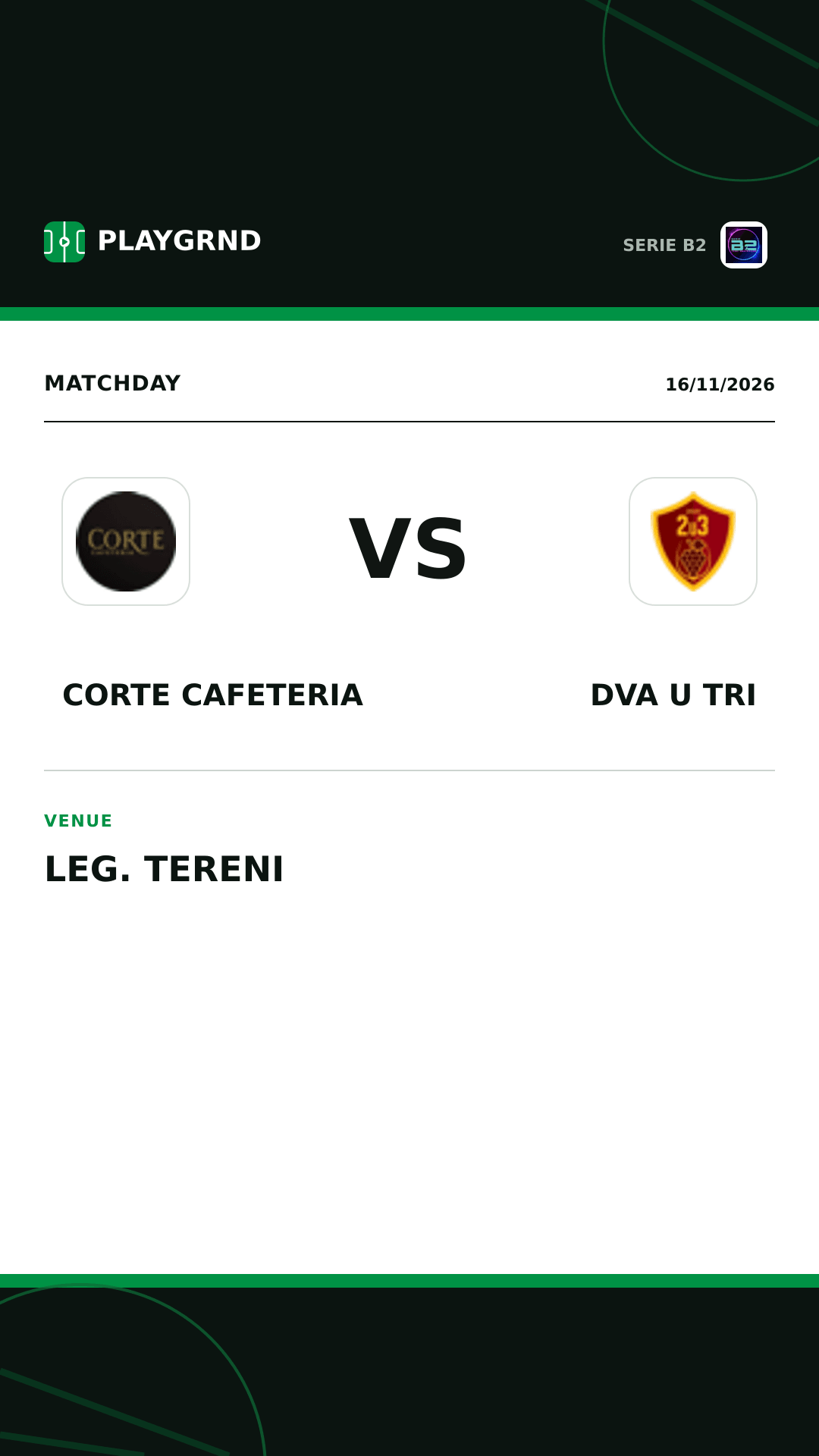 Instagram artwork: Corte Cafeteria vs Dva U Tri