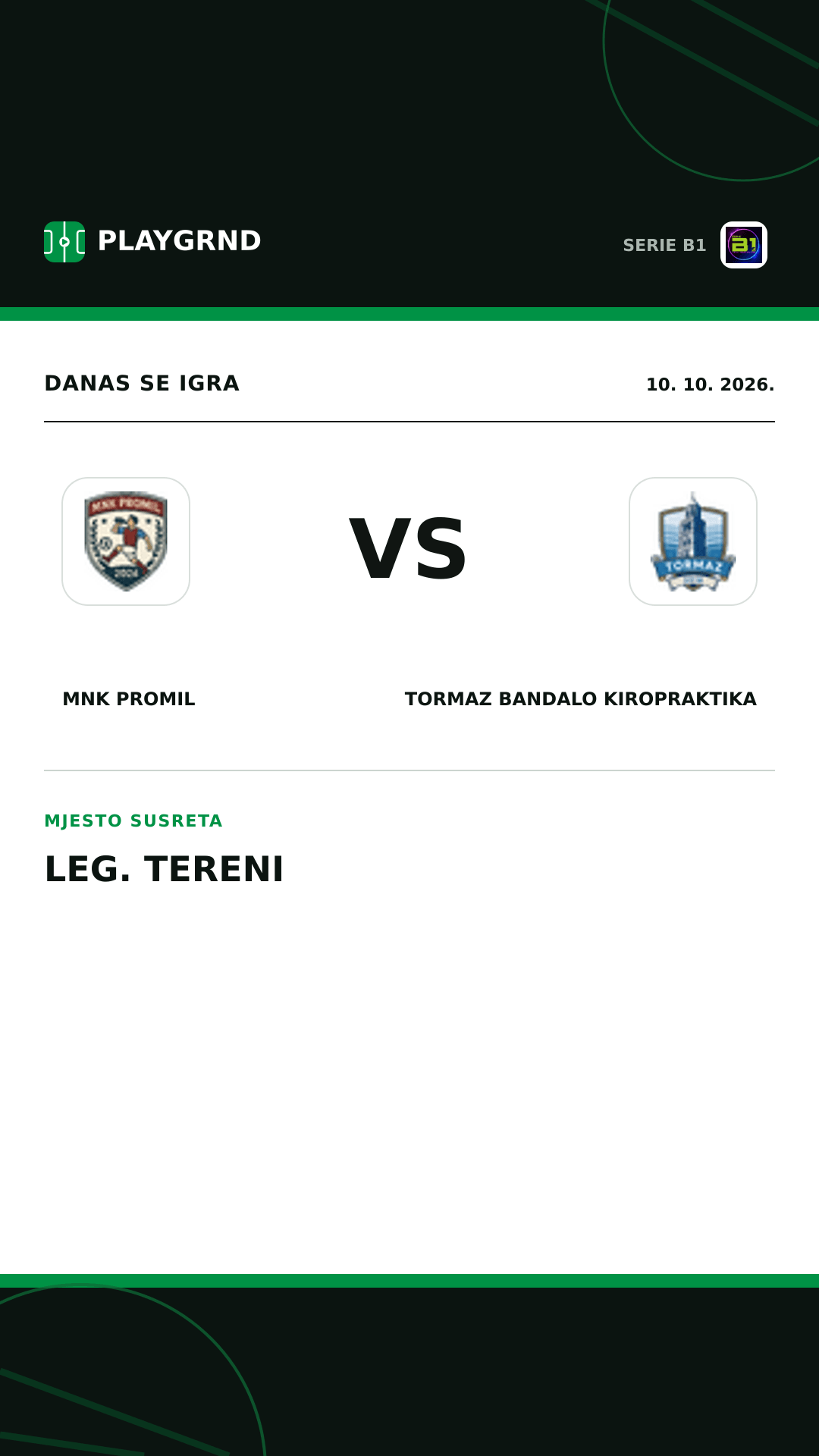 Instagram slika: Mnk Promil vs Tormaz Bandalo Kiropraktika