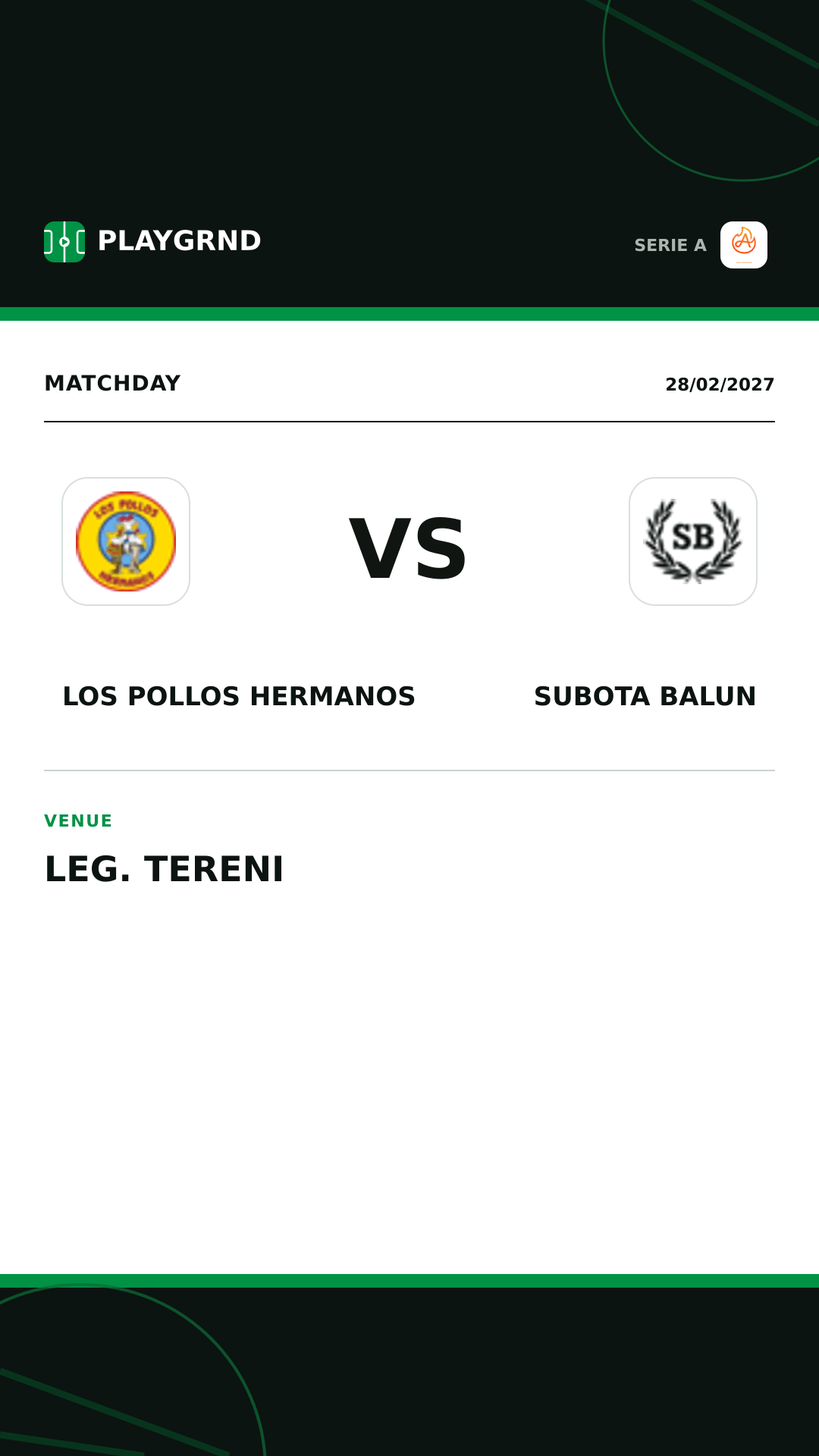 Instagram artwork: Los Pollos Hermanos vs Subota Balun