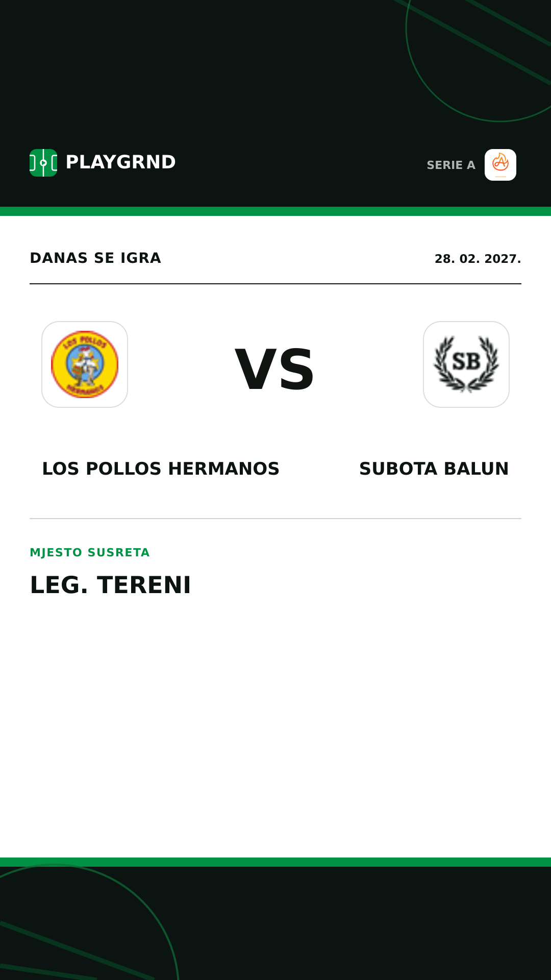 Instagram slika: Los Pollos Hermanos vs Subota Balun