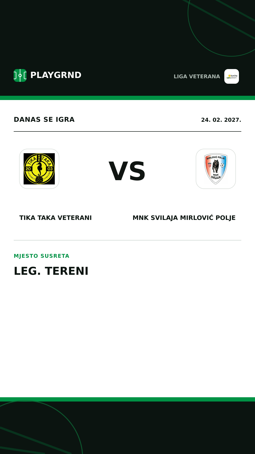 Instagram slika: Tika Taka Veterani vs MNK Svilaja Mirlović Polje