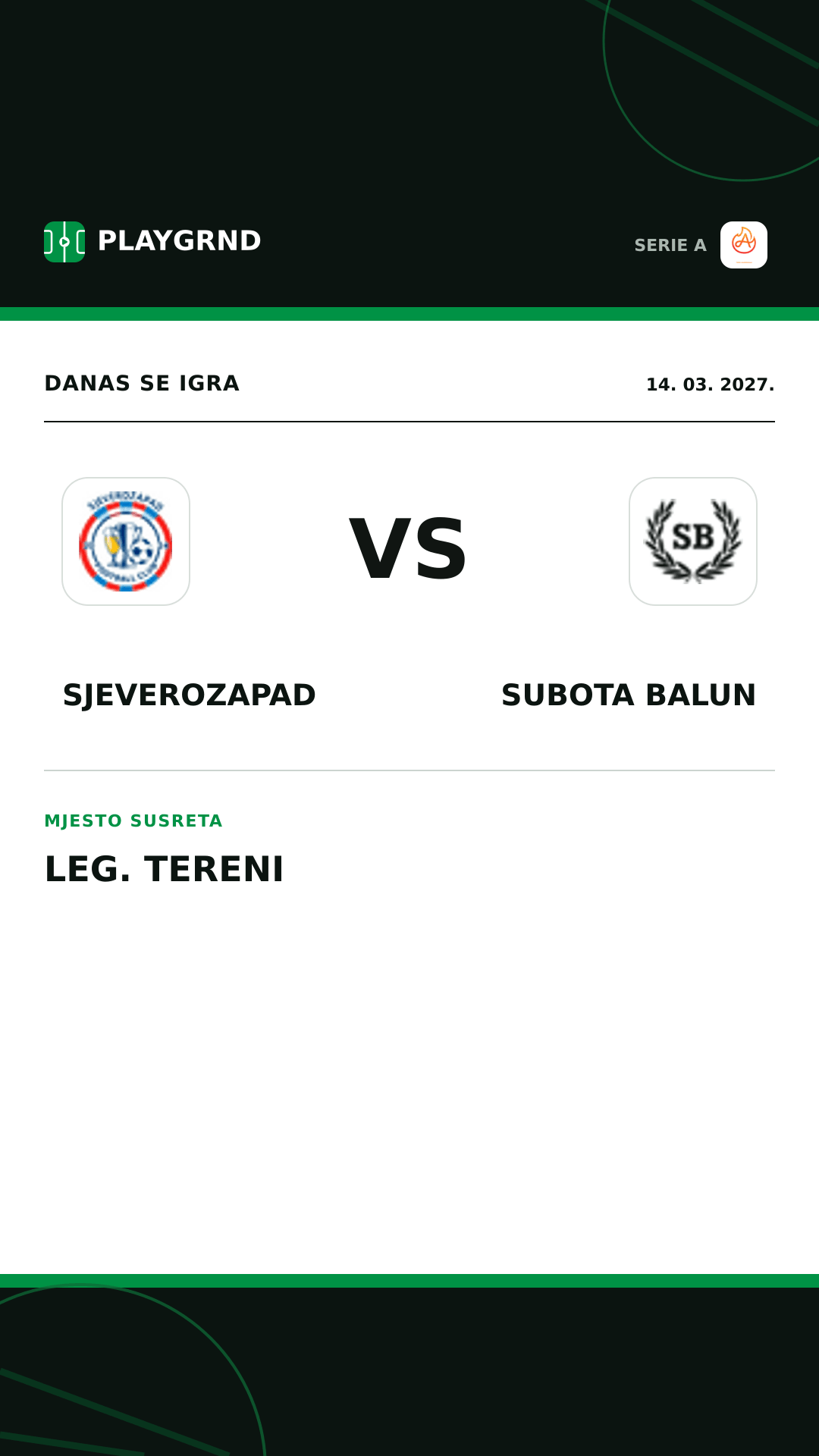 Instagram slika: Sjeverozapad vs Subota Balun