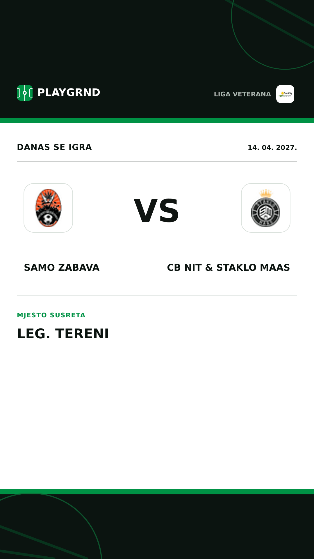 Instagram slika: Samo Zabava vs CB Nit & Staklo Maas