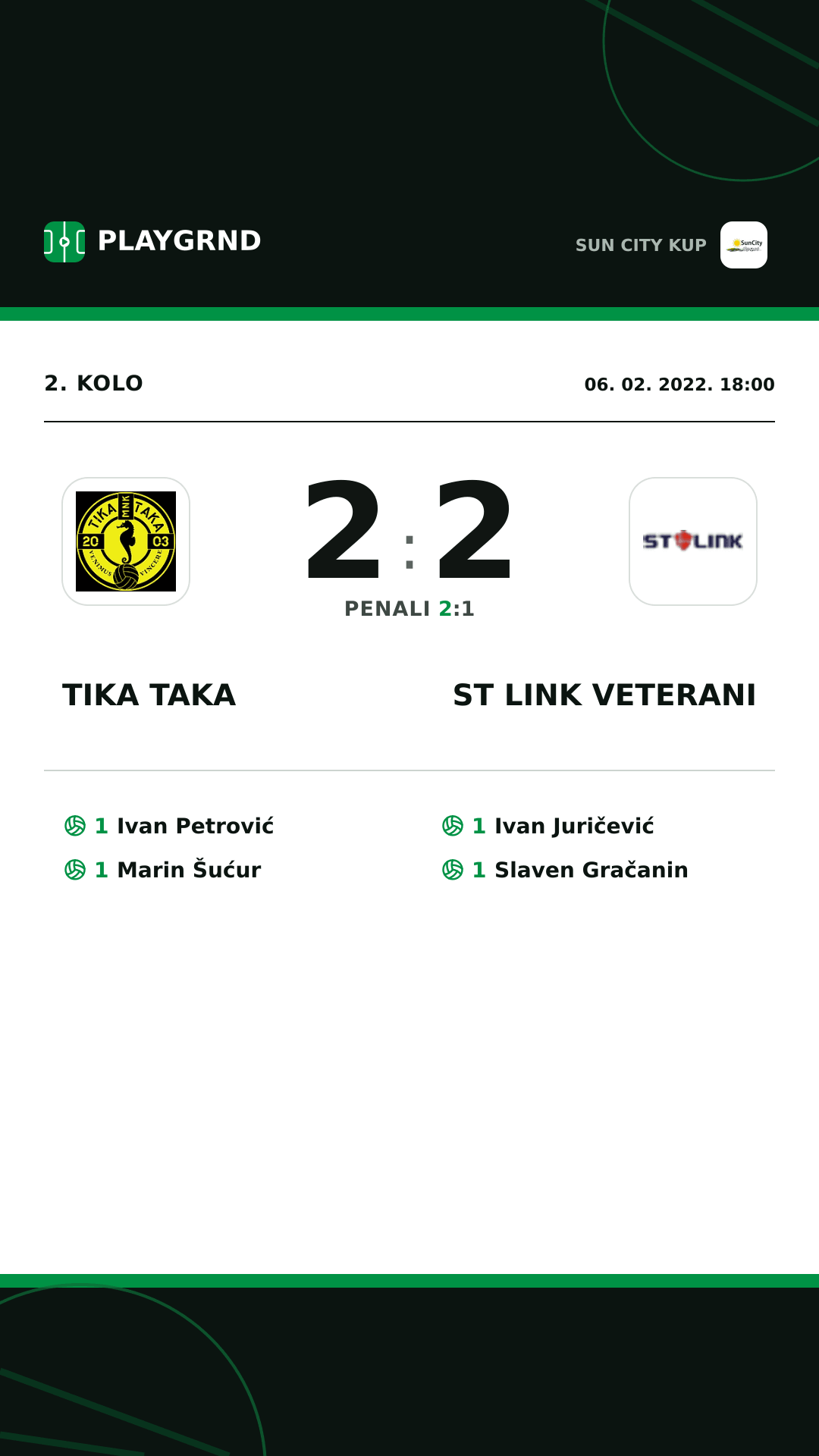 Instagram slika: Tika Taka 2:2 ST Link Veterani