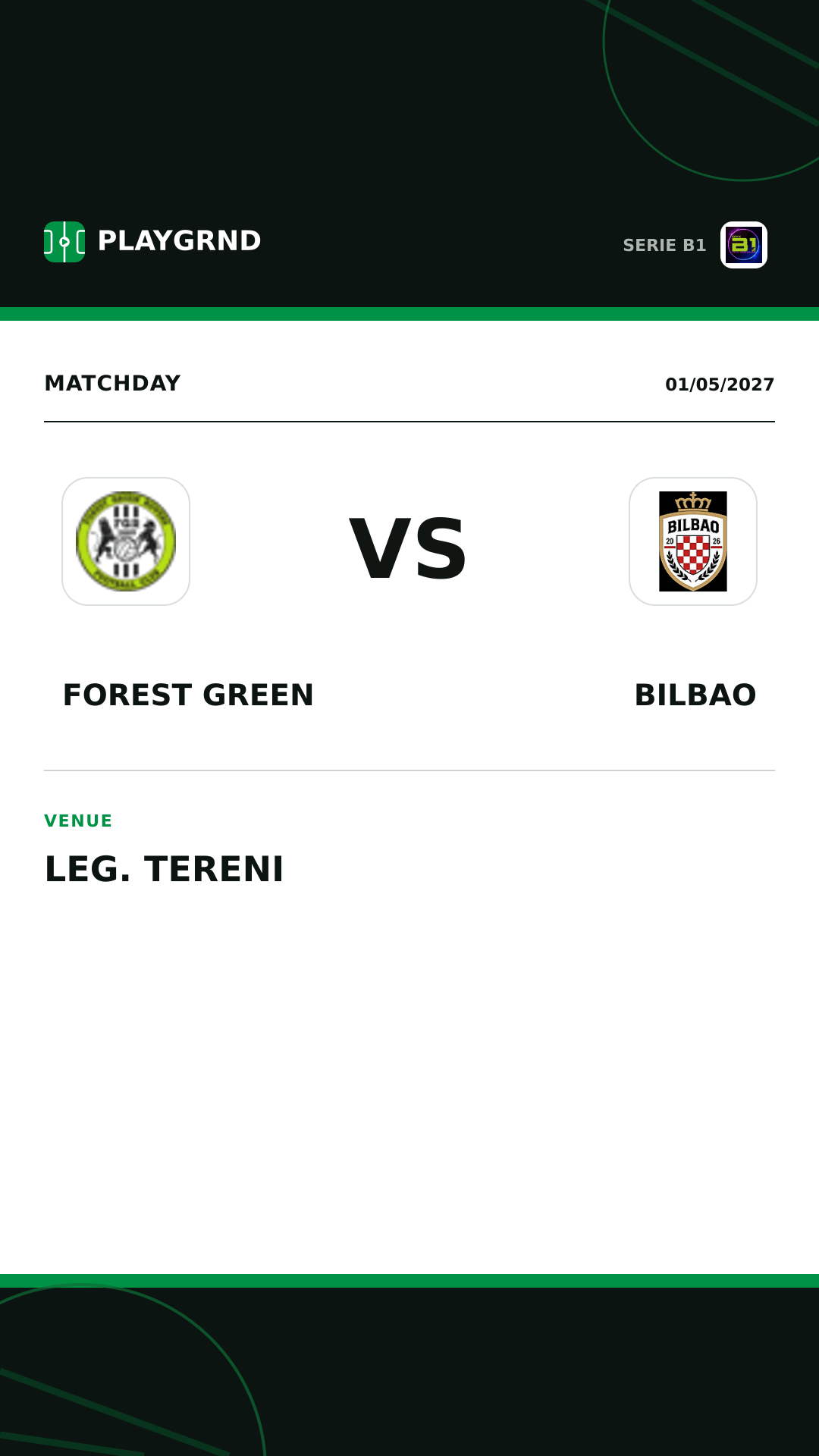 Instagram artwork: Forest Green vs Bilbao