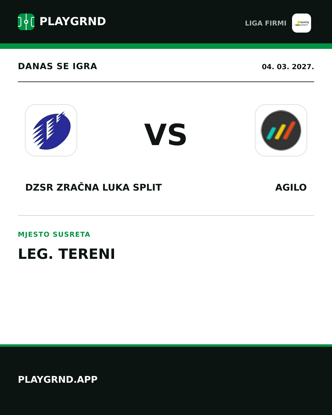 Instagram slika: DZSR Zračna Luka Split vs Agilo