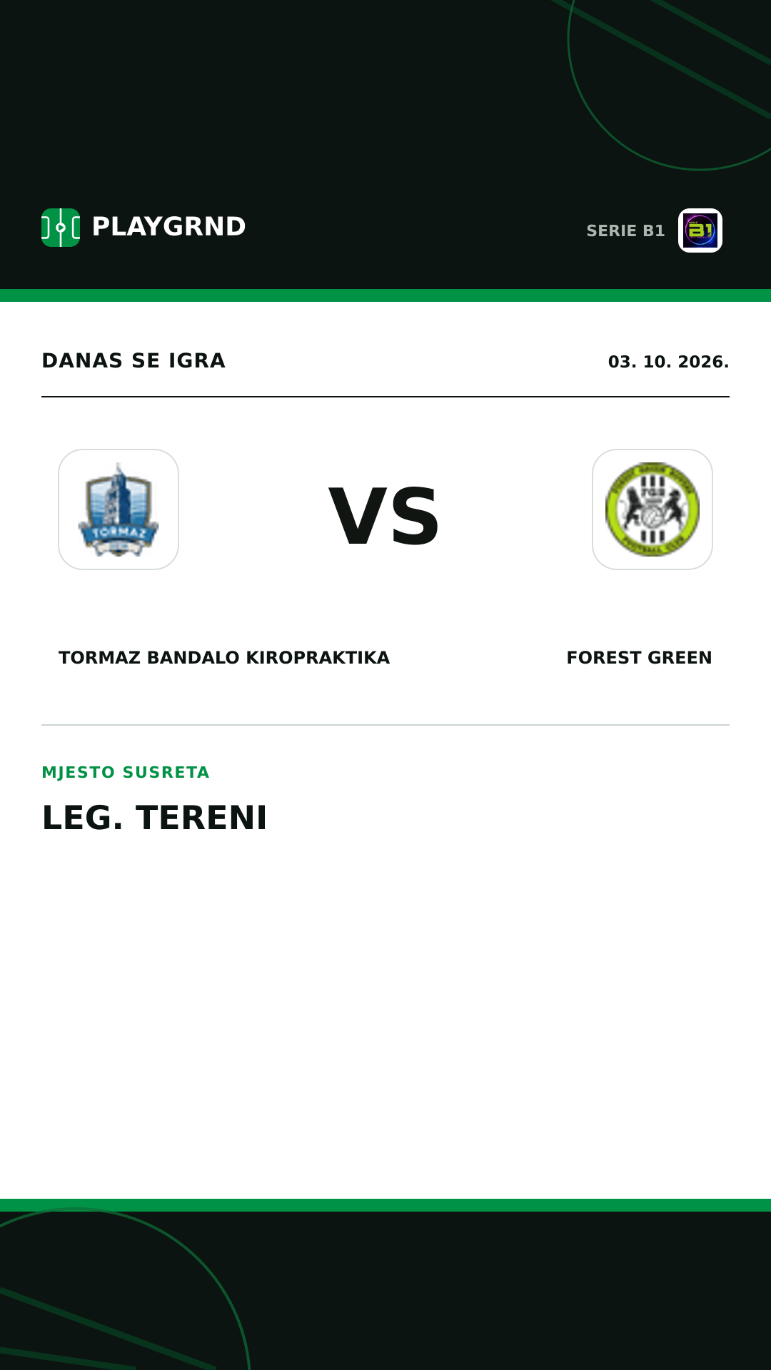 Instagram slika: Tormaz Bandalo Kiropraktika vs Forest Green