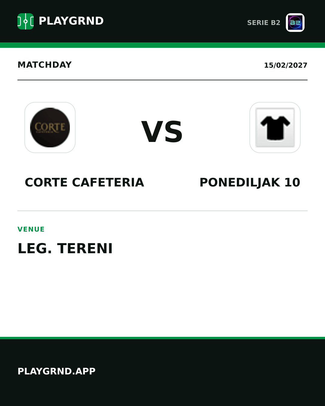 Instagram artwork: Corte Cafeteria vs Ponediljak 10