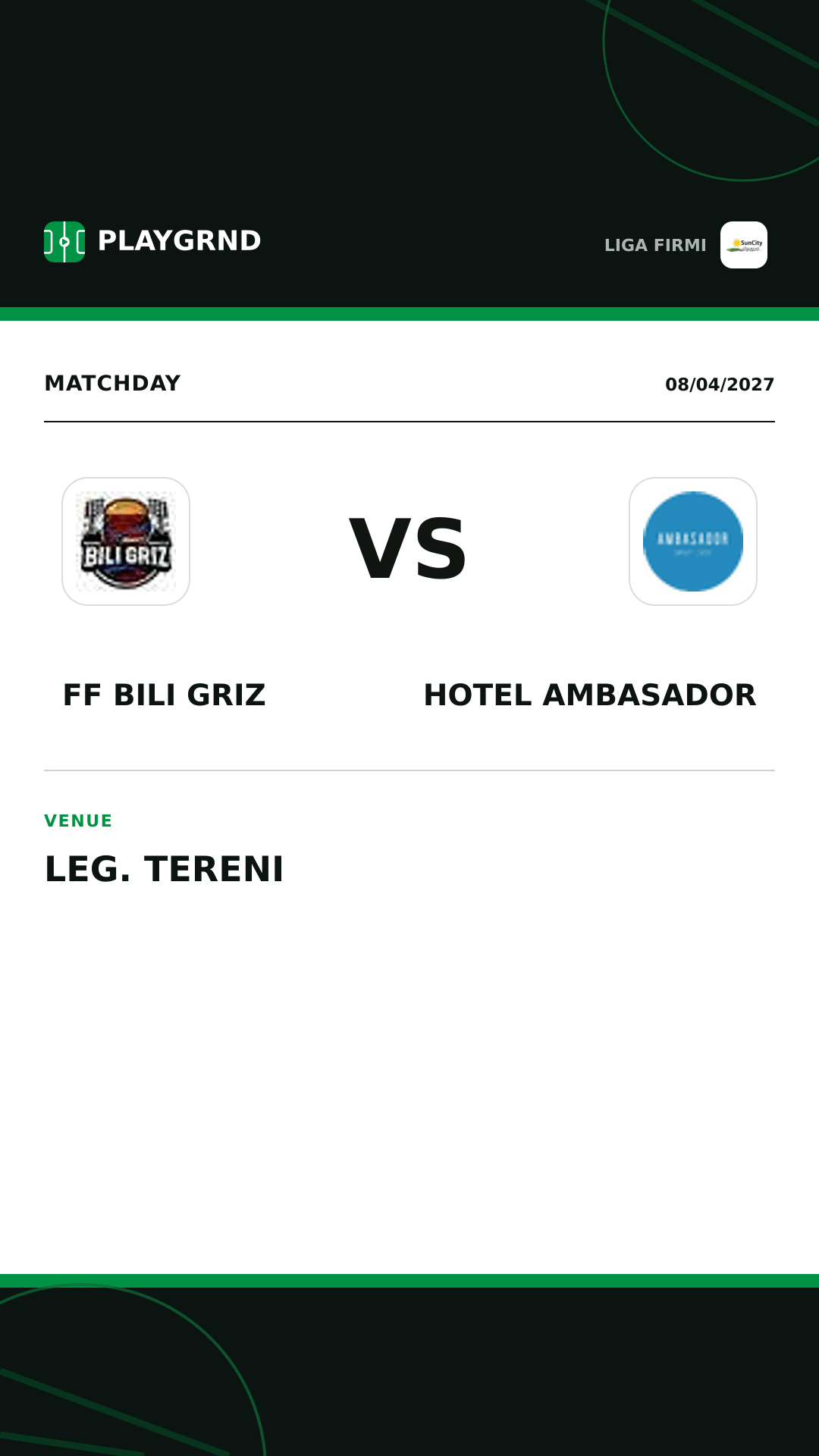 Instagram artwork: FF Bili Griz vs Hotel Ambasador