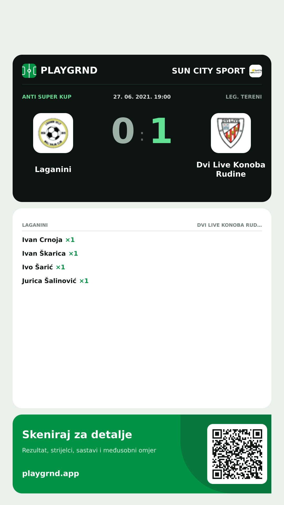 Story slika: Laganini 0:1 Dvi Live Konoba Rudine