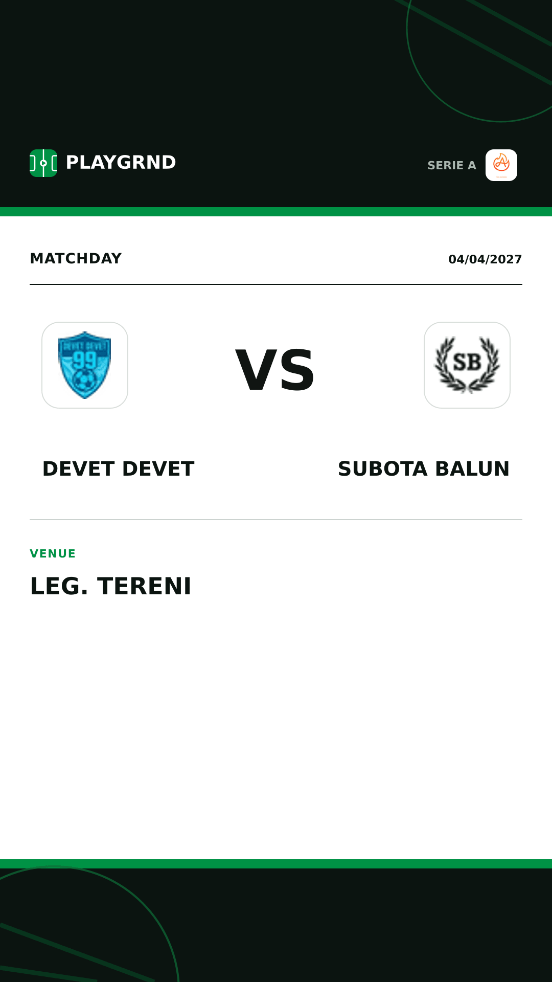 Instagram artwork: Devet Devet vs Subota Balun