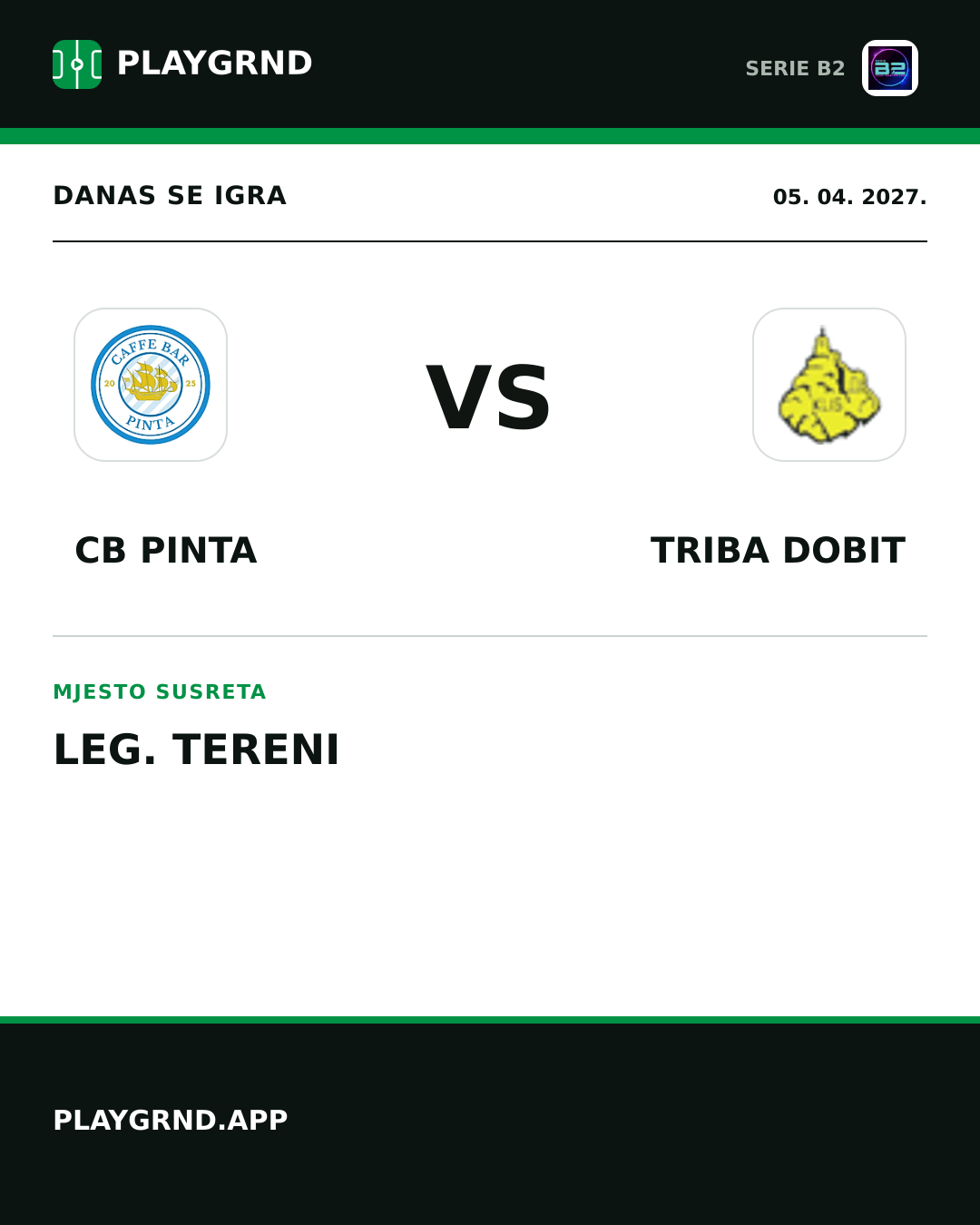Instagram slika: CB Pinta vs Triba Dobit
