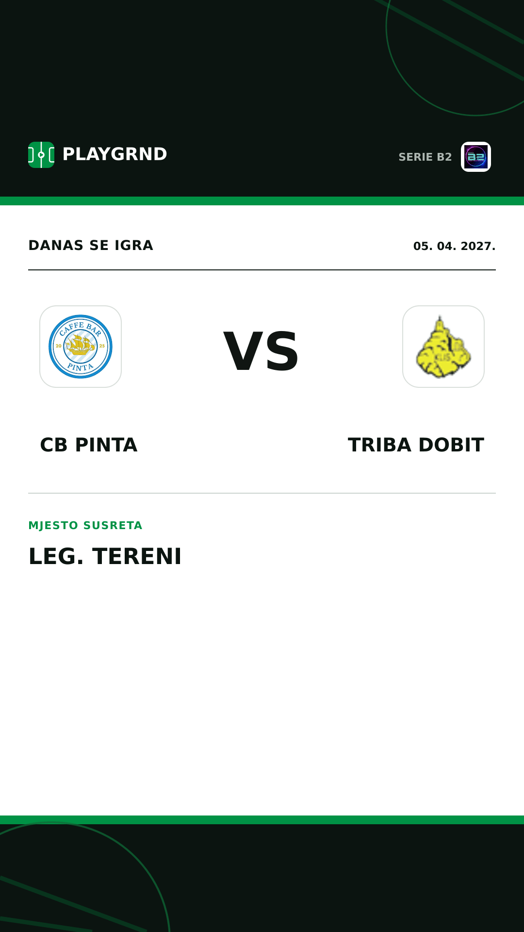 Instagram slika: CB Pinta vs Triba Dobit